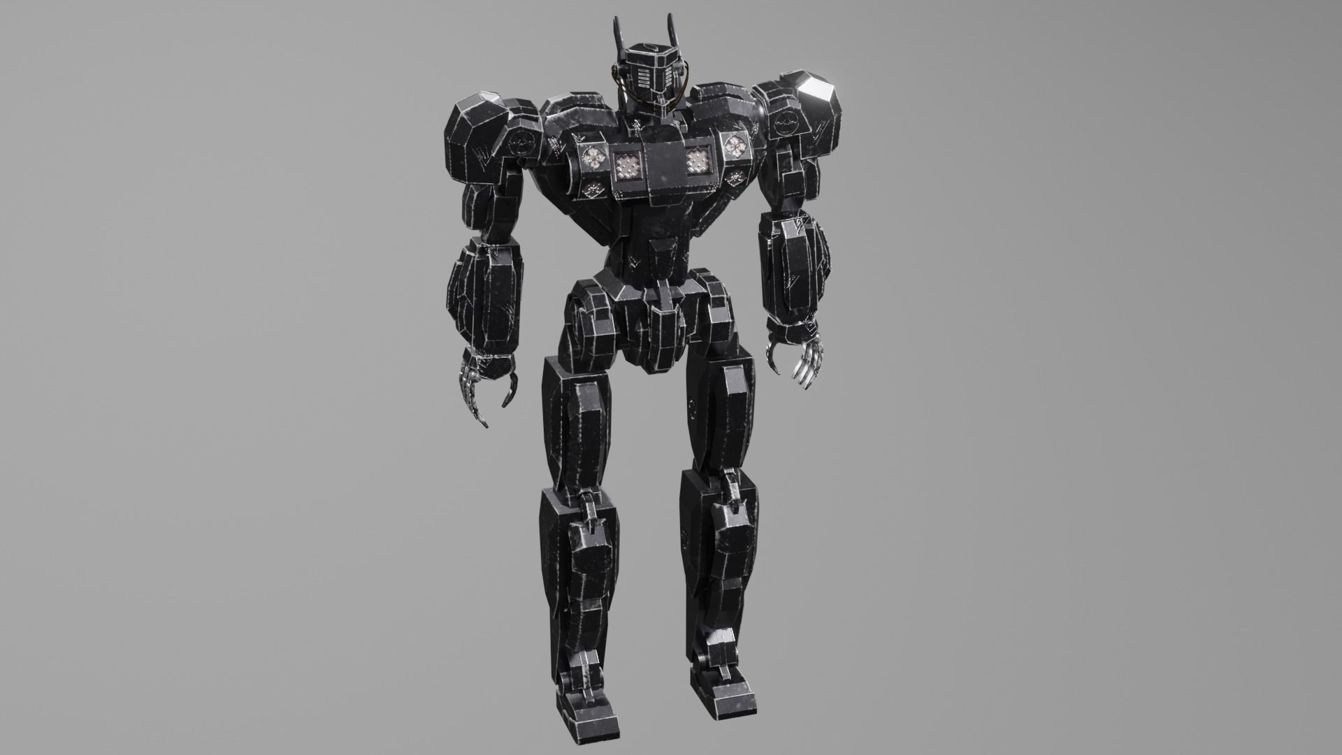 Robot Robot Low-poly 3D model_1