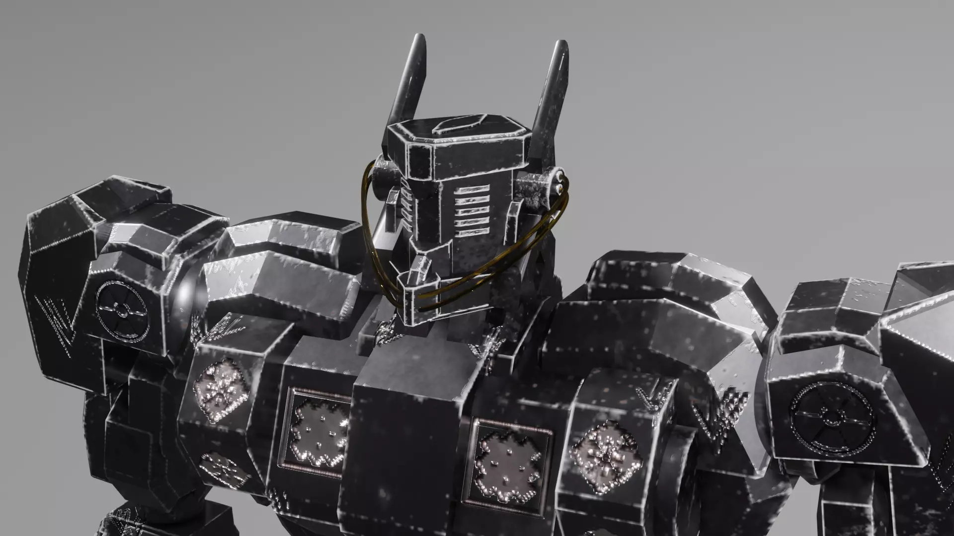 Robot Robot Low-poly 3D model_0