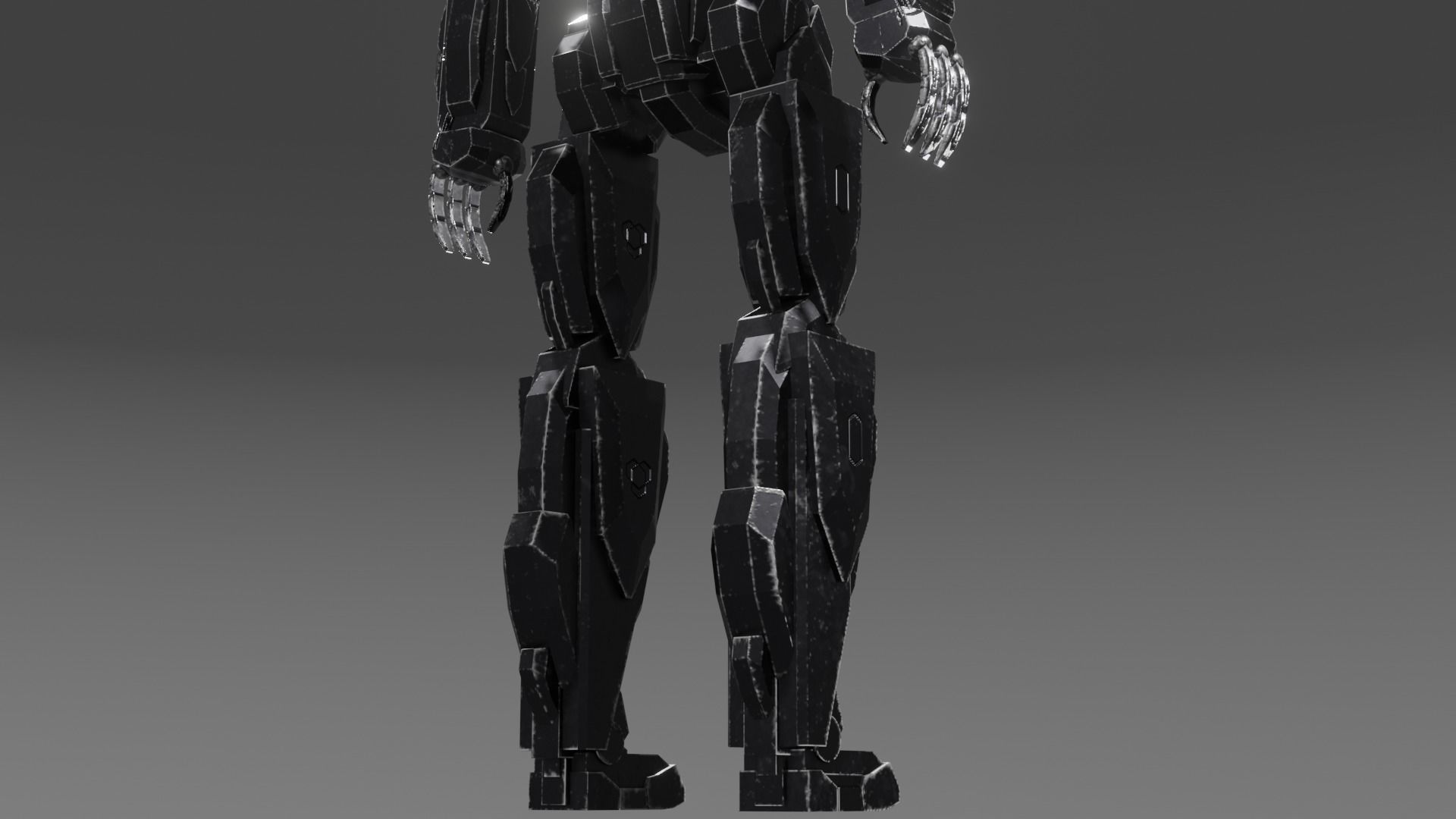 Robot Robot Low-poly 3D model_7