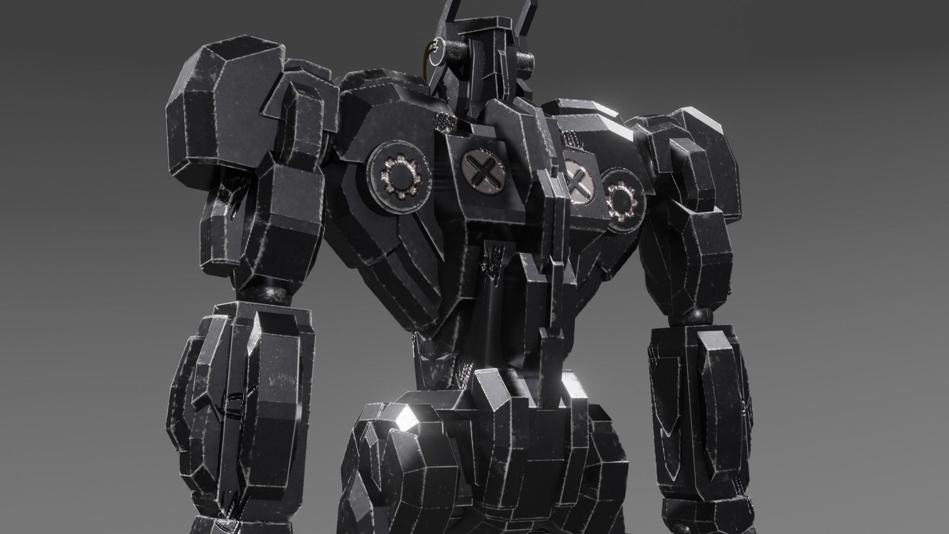 Robot Robot Low-poly 3D model_5