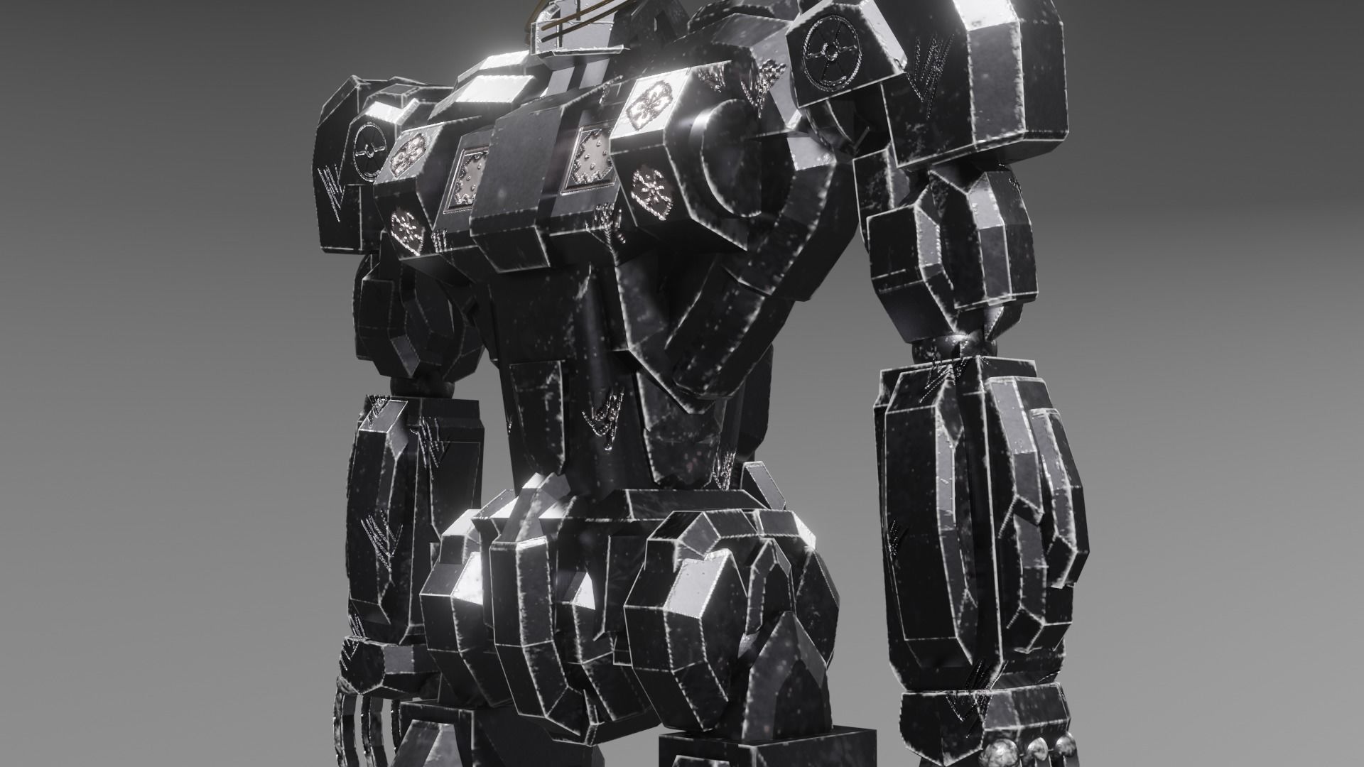 Robot Robot Low-poly 3D model_2