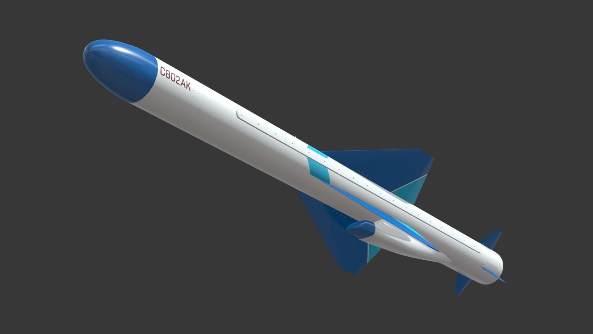 C-802AK Chinese ALCM Display Livery Low-poly 3D model_4