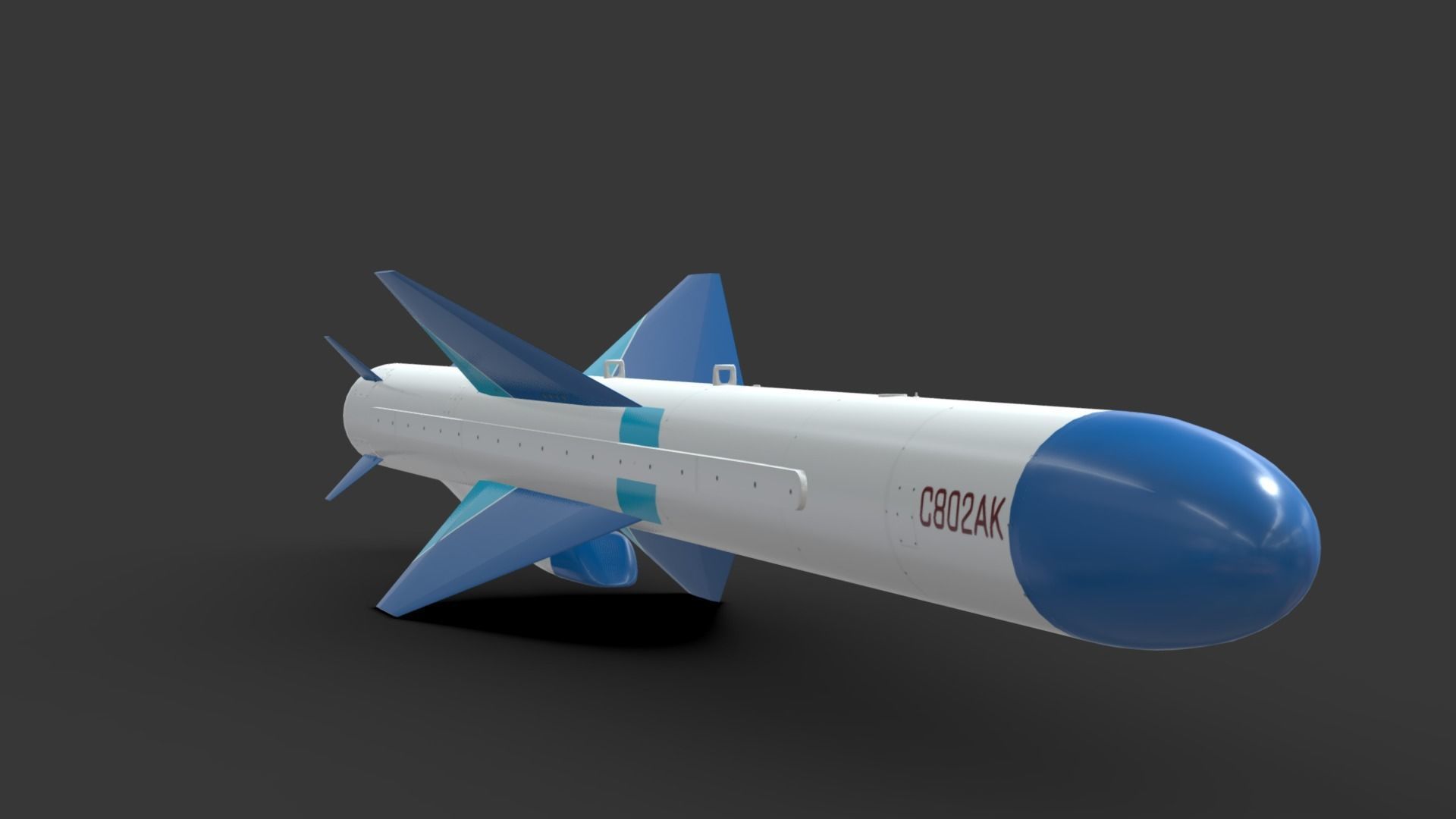 C-802AK Chinese ALCM Display Livery Low-poly 3D model_3