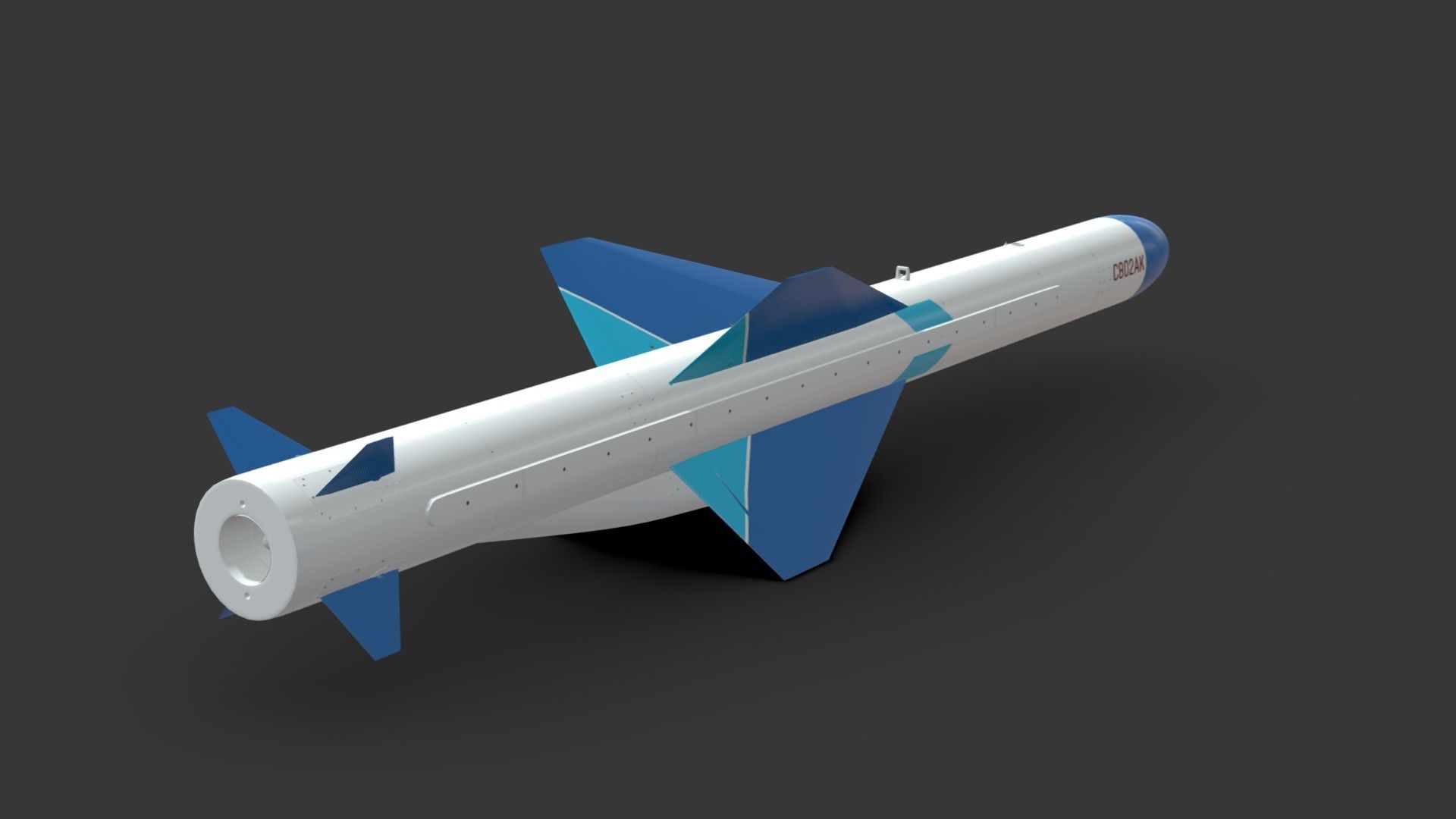 C-802AK Chinese ALCM Display Livery Low-poly 3D model_6