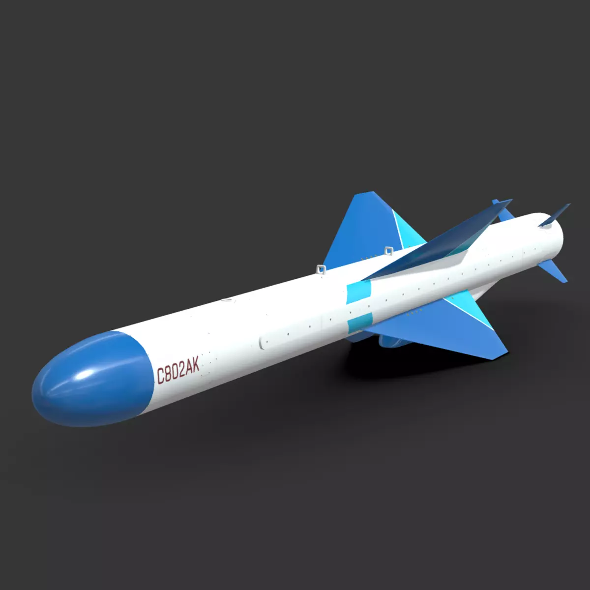 C-802AK Chinese ALCM Display Livery Low-poly 3D model_0