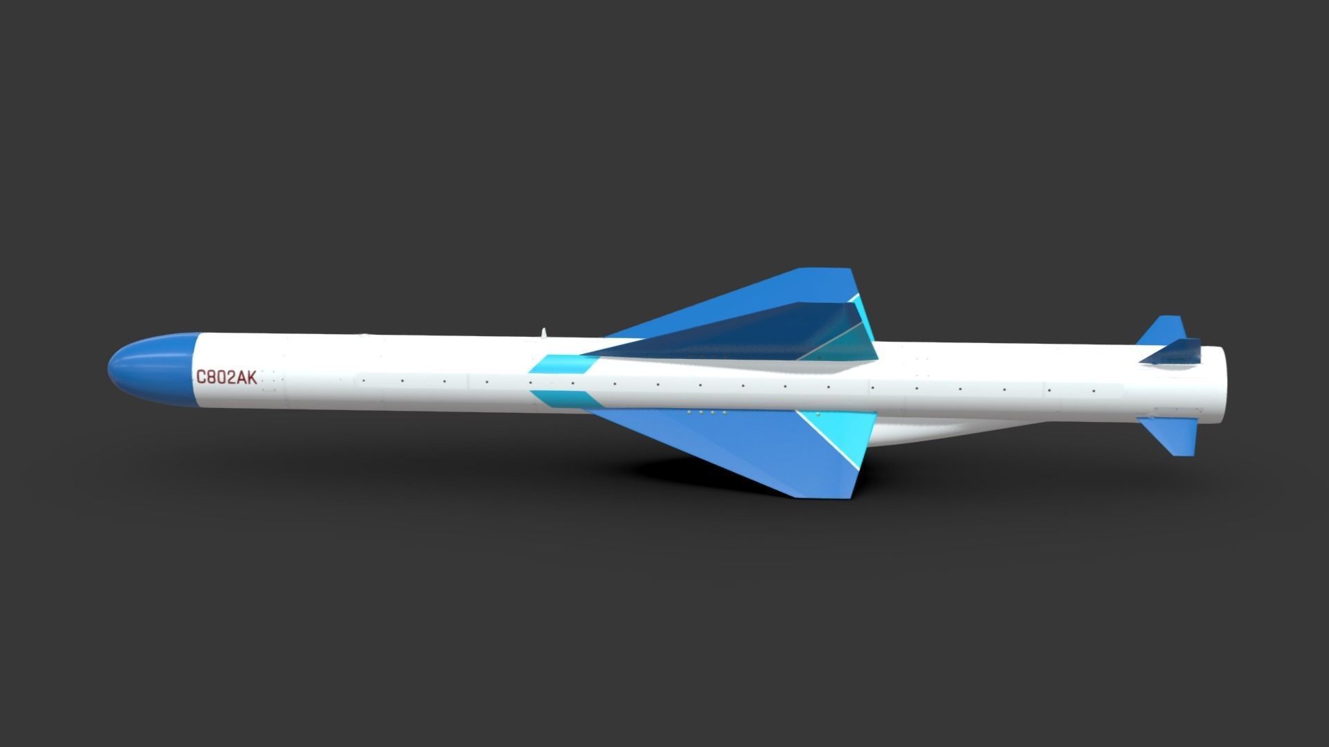 C-802AK Chinese ALCM Display Livery Low-poly 3D model_2