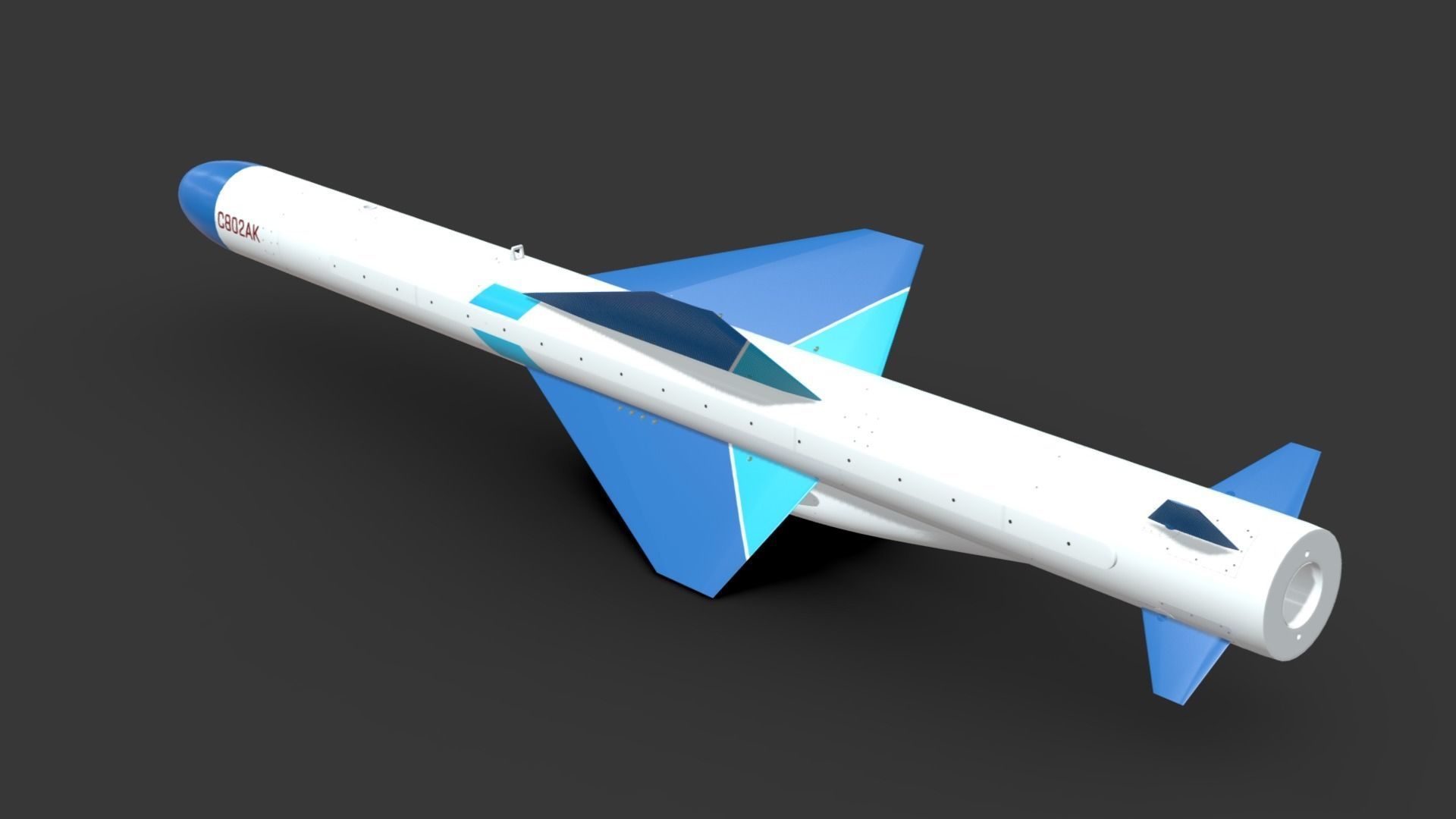 C-802AK Chinese ALCM Display Livery Low-poly 3D model_5