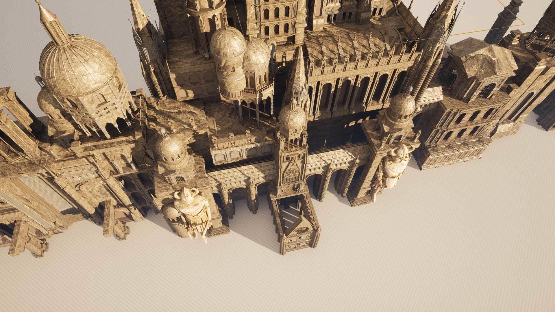 Ancient Ruins and Statues Low-poly 3D model_18