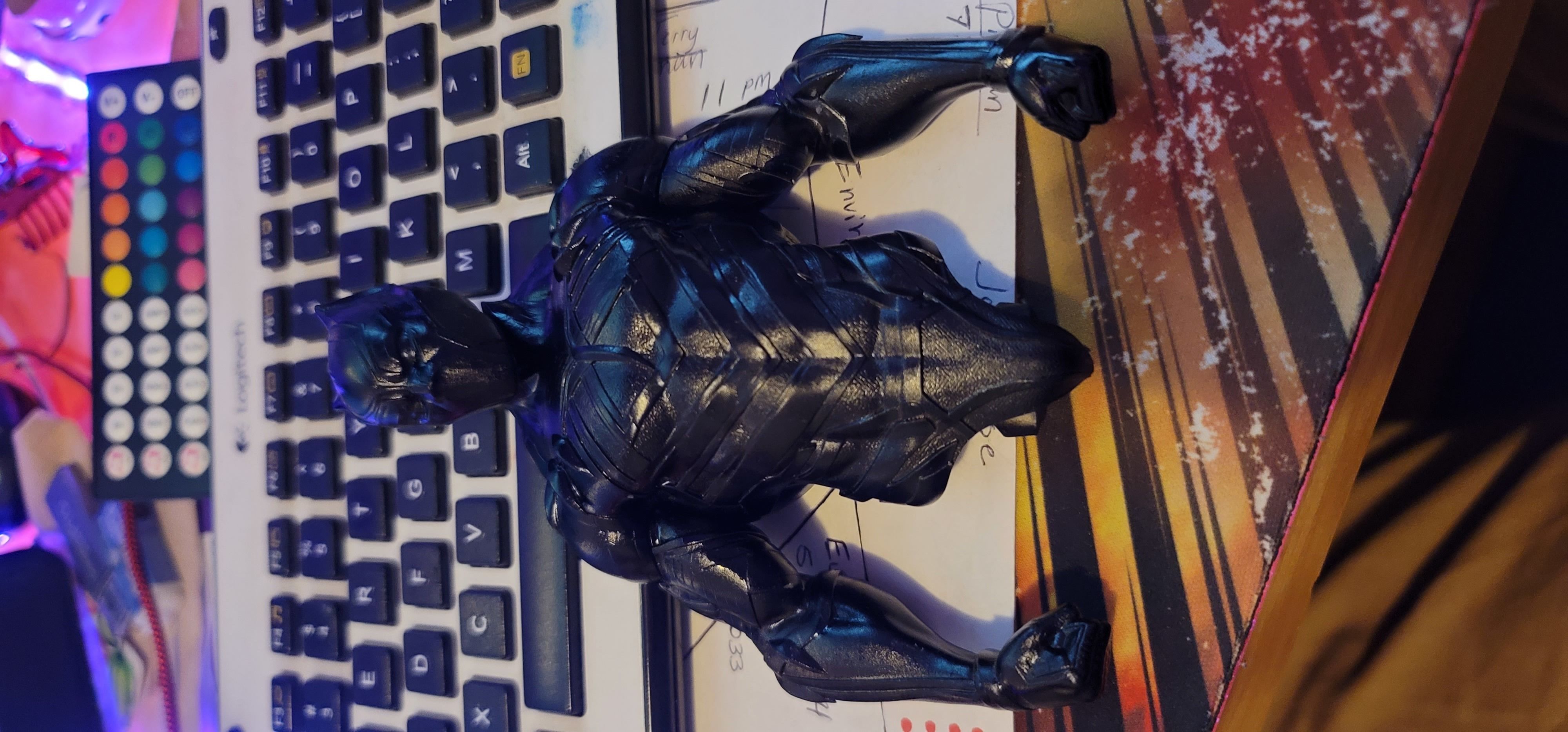 Black panther bust 3D print model_2