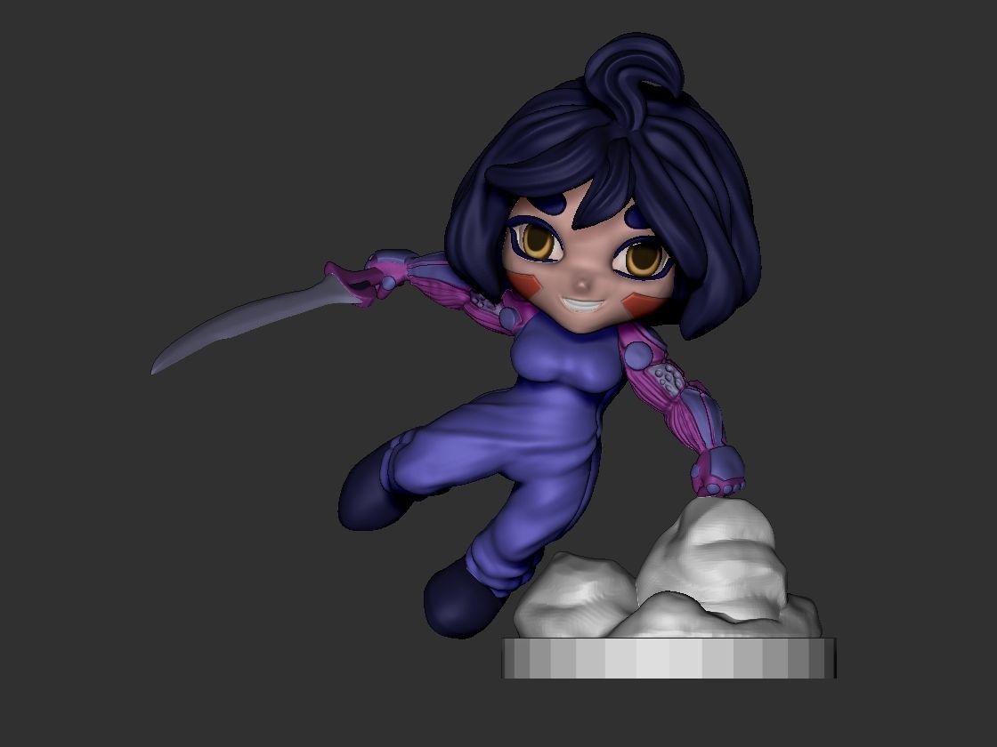 Chibi alita 3D print model_2