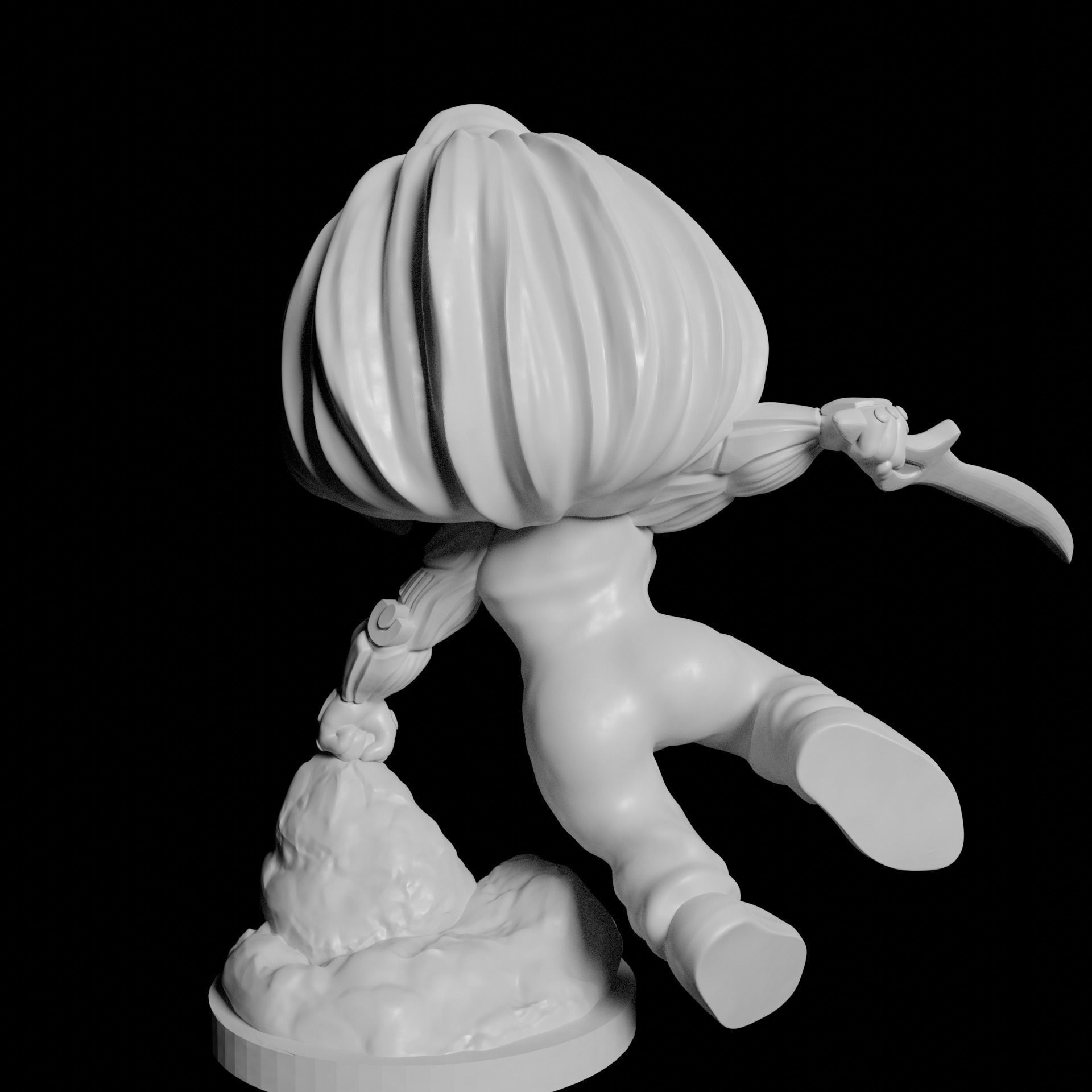 Chibi alita 3D print model_1