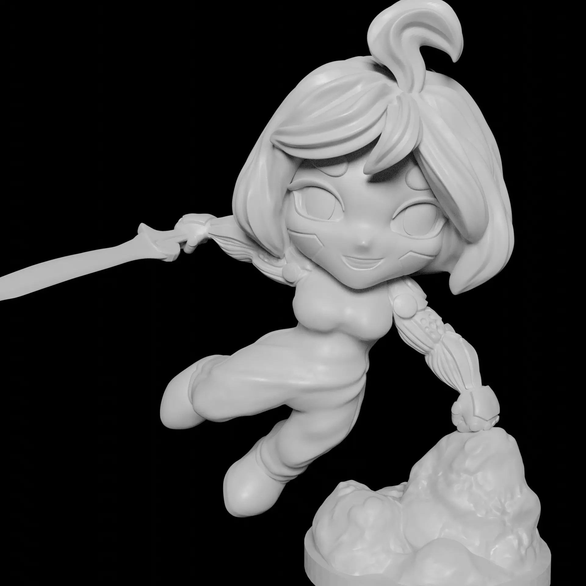 Chibi alita 3D print model_0