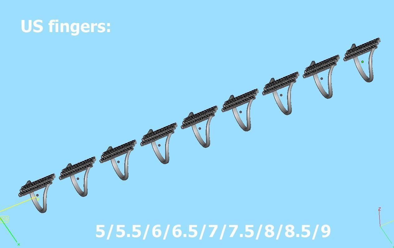 Alice 3Row Diamond Ring Bypass Ring French Pave Setting 3D print model_9