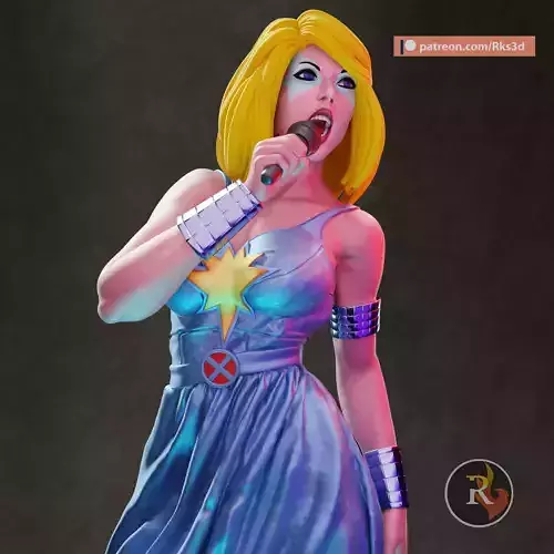 Dazzler marvel comics - supergirl statue 3D print model