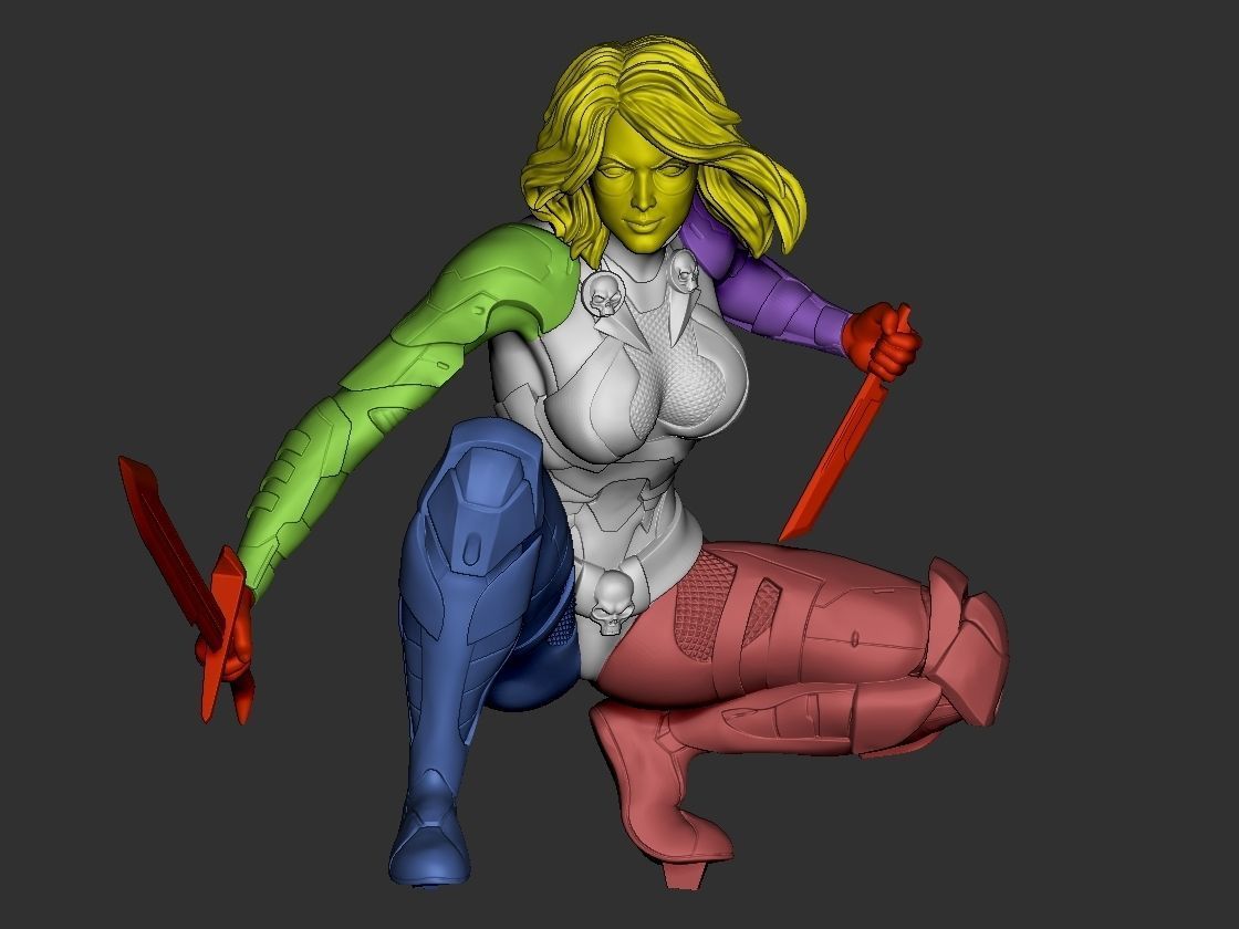 Gamora female superhero 3D print model_2