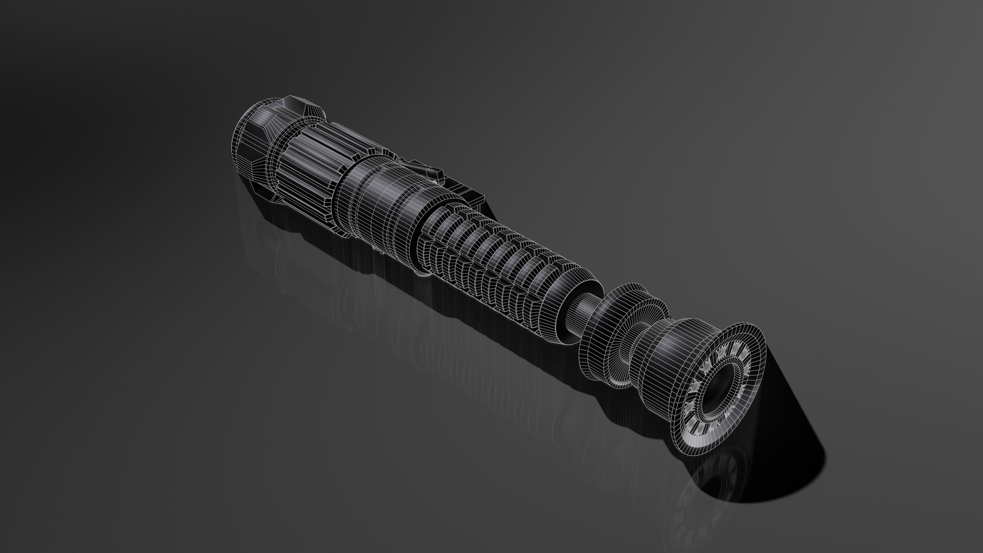 Obi-wan lightsaber  3D model_2