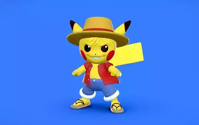 LUFFY PIKACHU - 3D PRINT 3D print model
