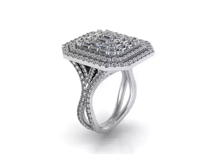 double halo illusion seting ring 372