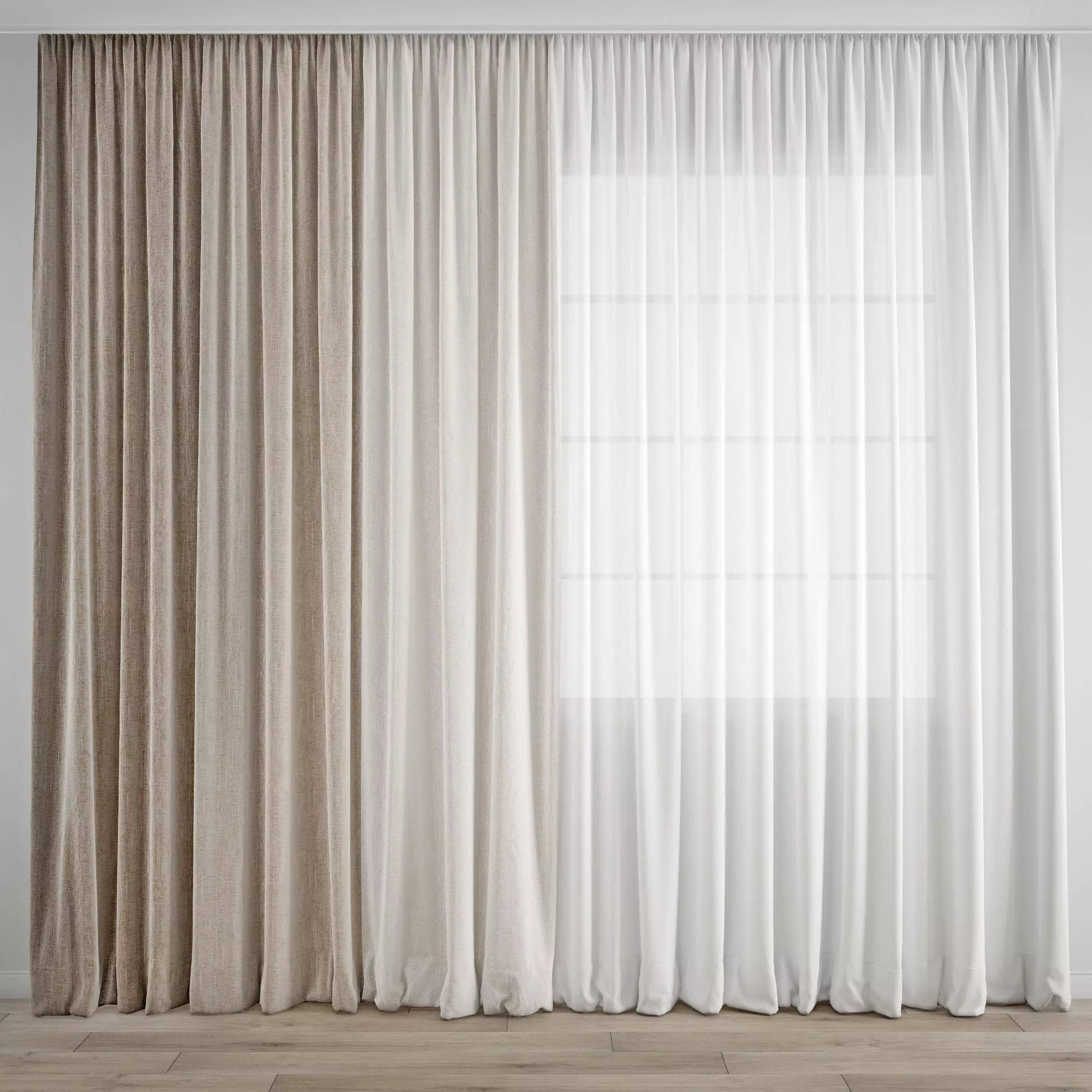 Curtain 352 3D model_0