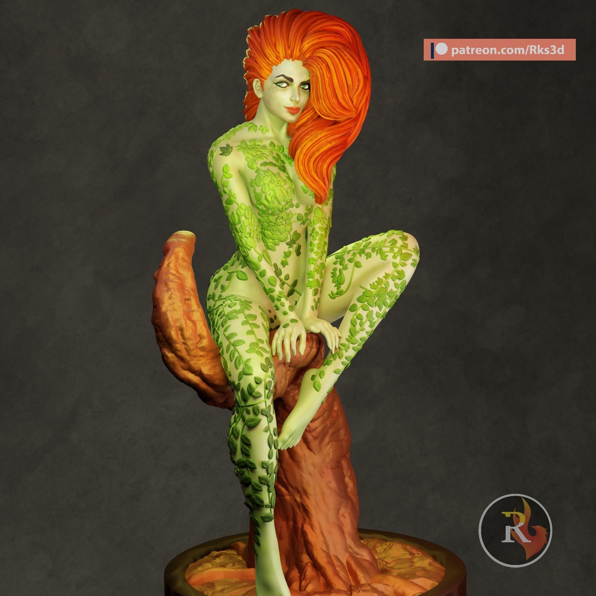 Poison ivy 3D print model_1
