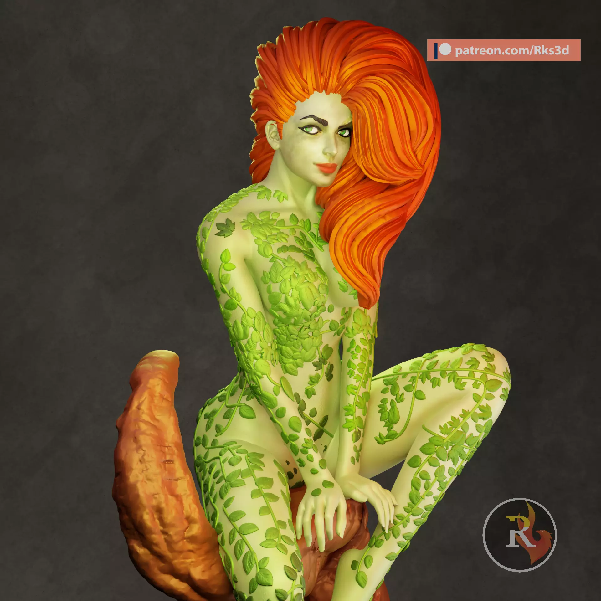 Poison ivy 3D print model_0