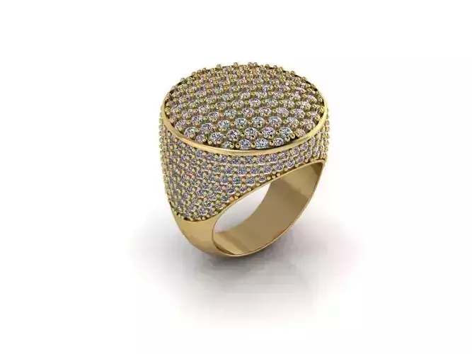 signet pave ring 378