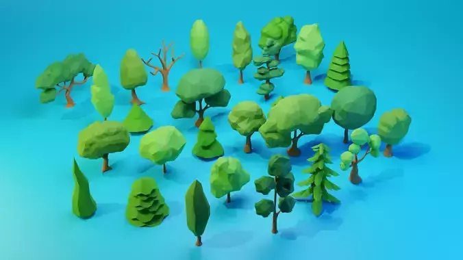 Lowpoly Style Tree Pack
