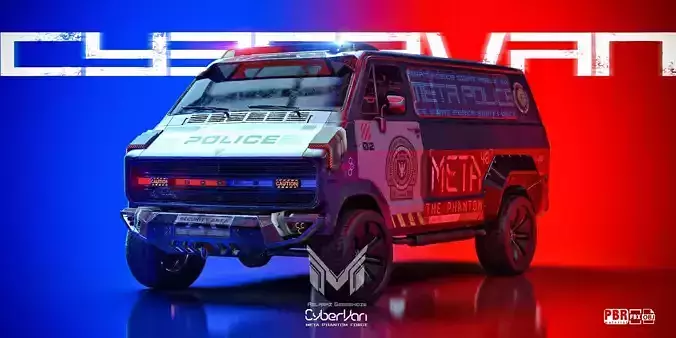 Cyber Van 3D model