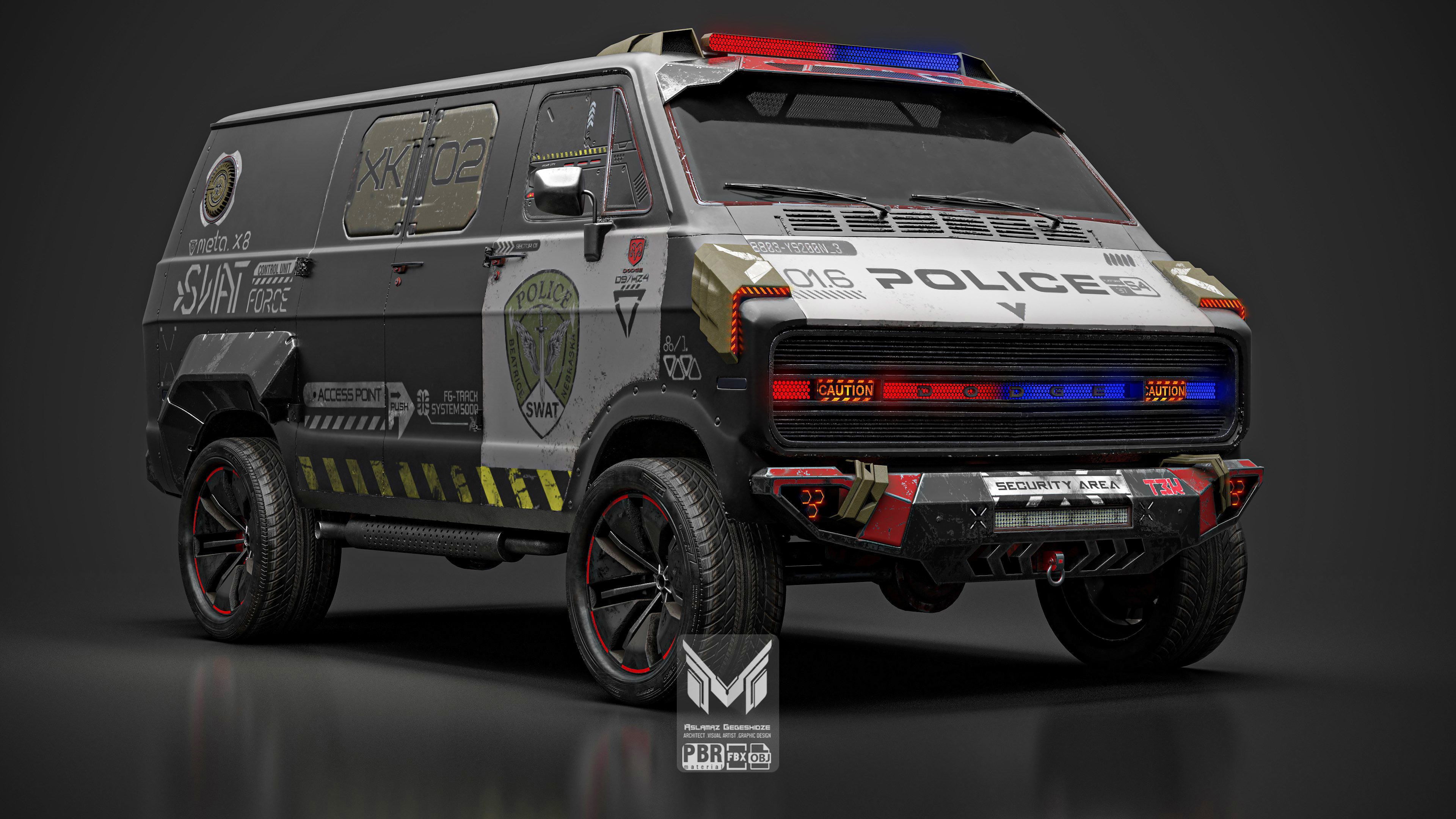 Cyber Van 3D model_6