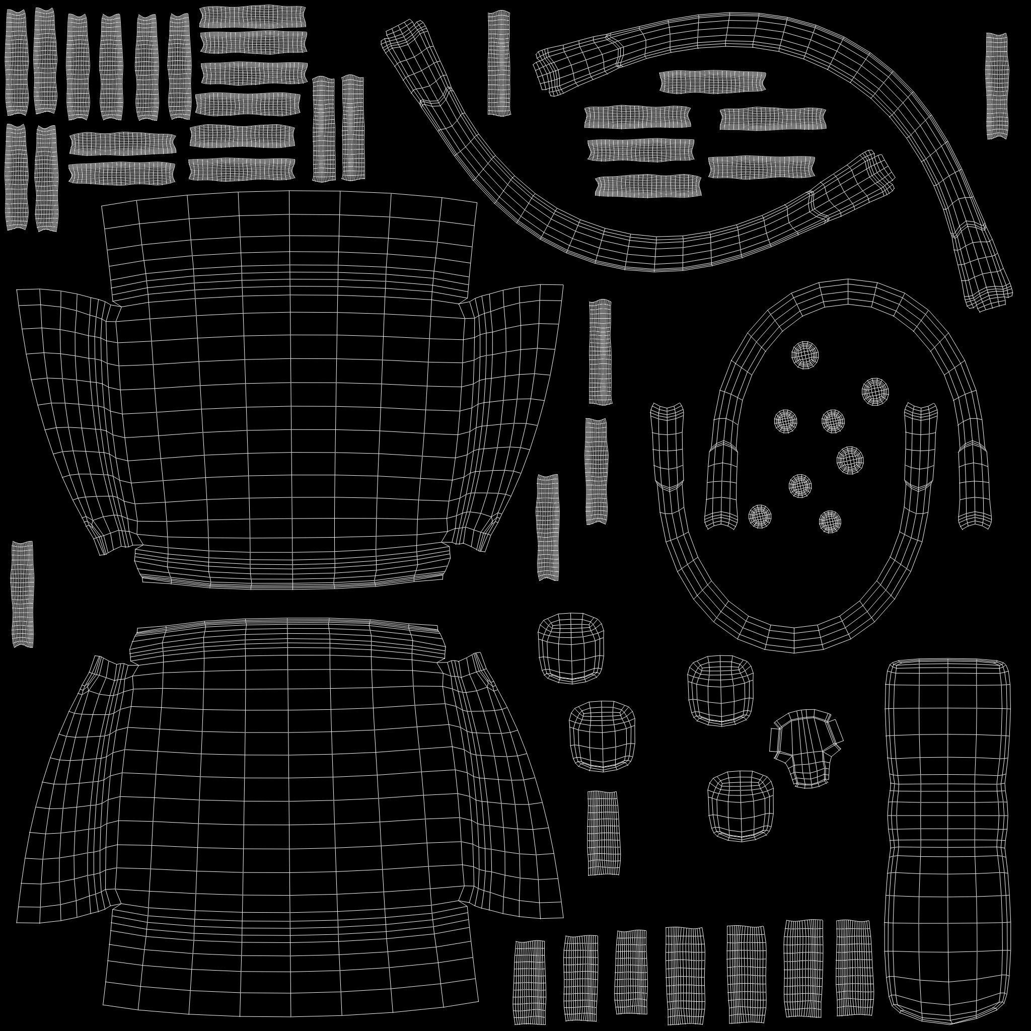 Full Teal Spring Summer Going Shopping Outfit Low-poly 3D model_12