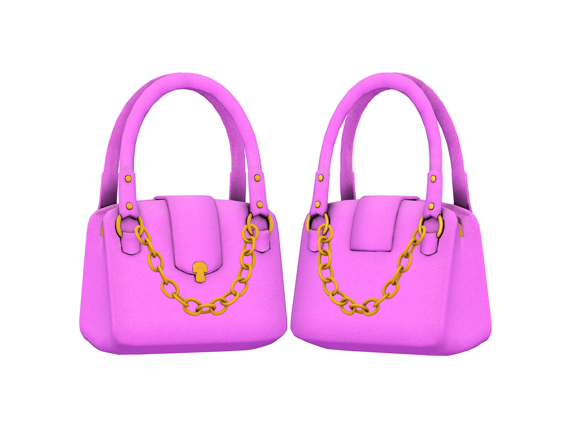 Full Teal Spring Summer Going Shopping Outfit Low-poly 3D model_6