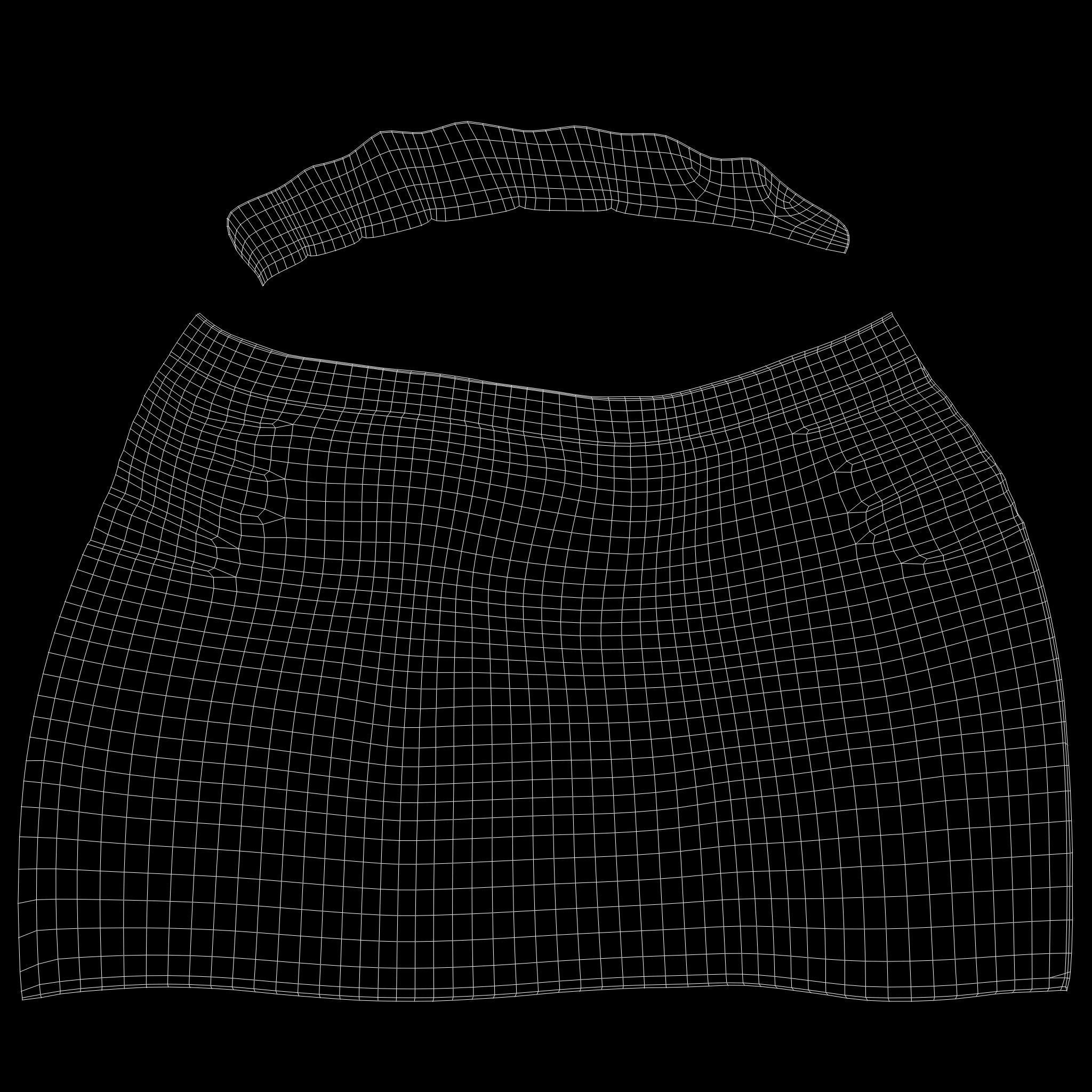 Full Teal Spring Summer Going Shopping Outfit Low-poly 3D model_14