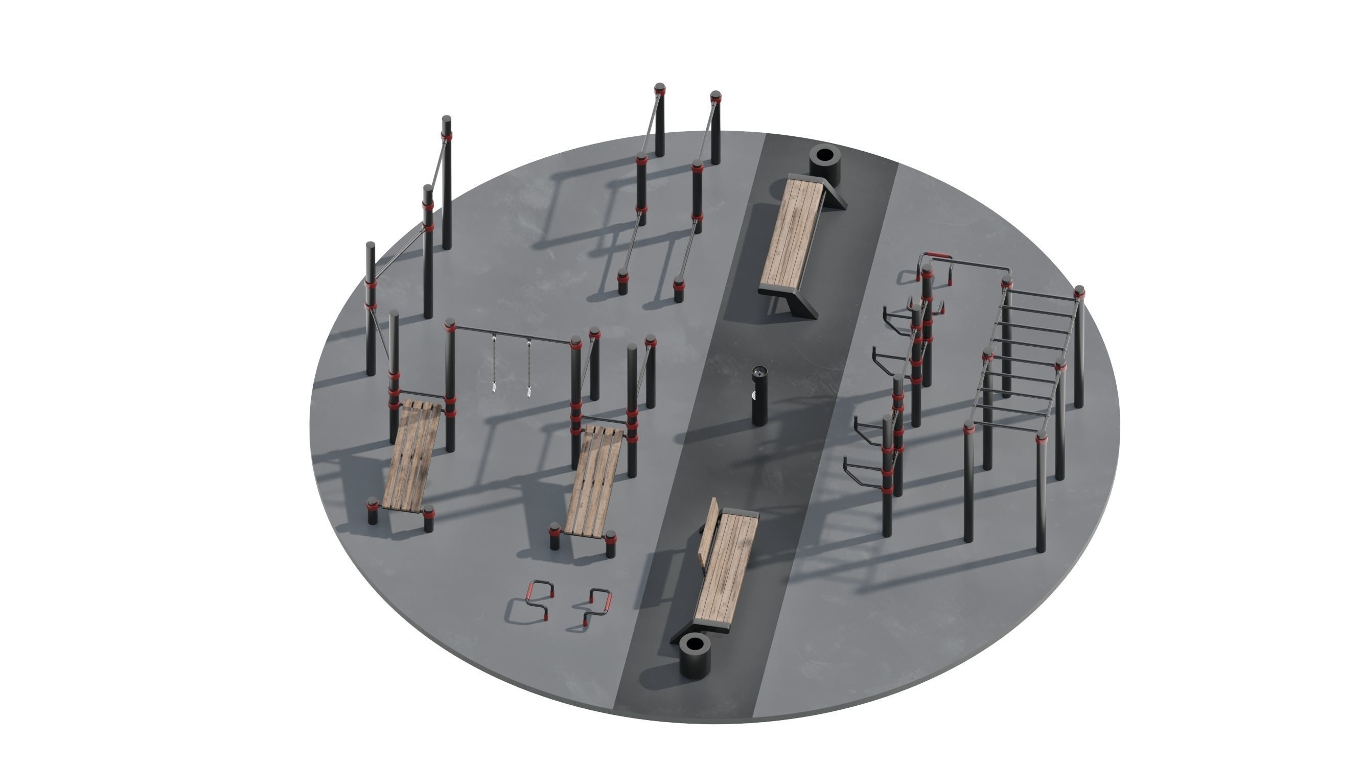 Workout Space 3D model_20