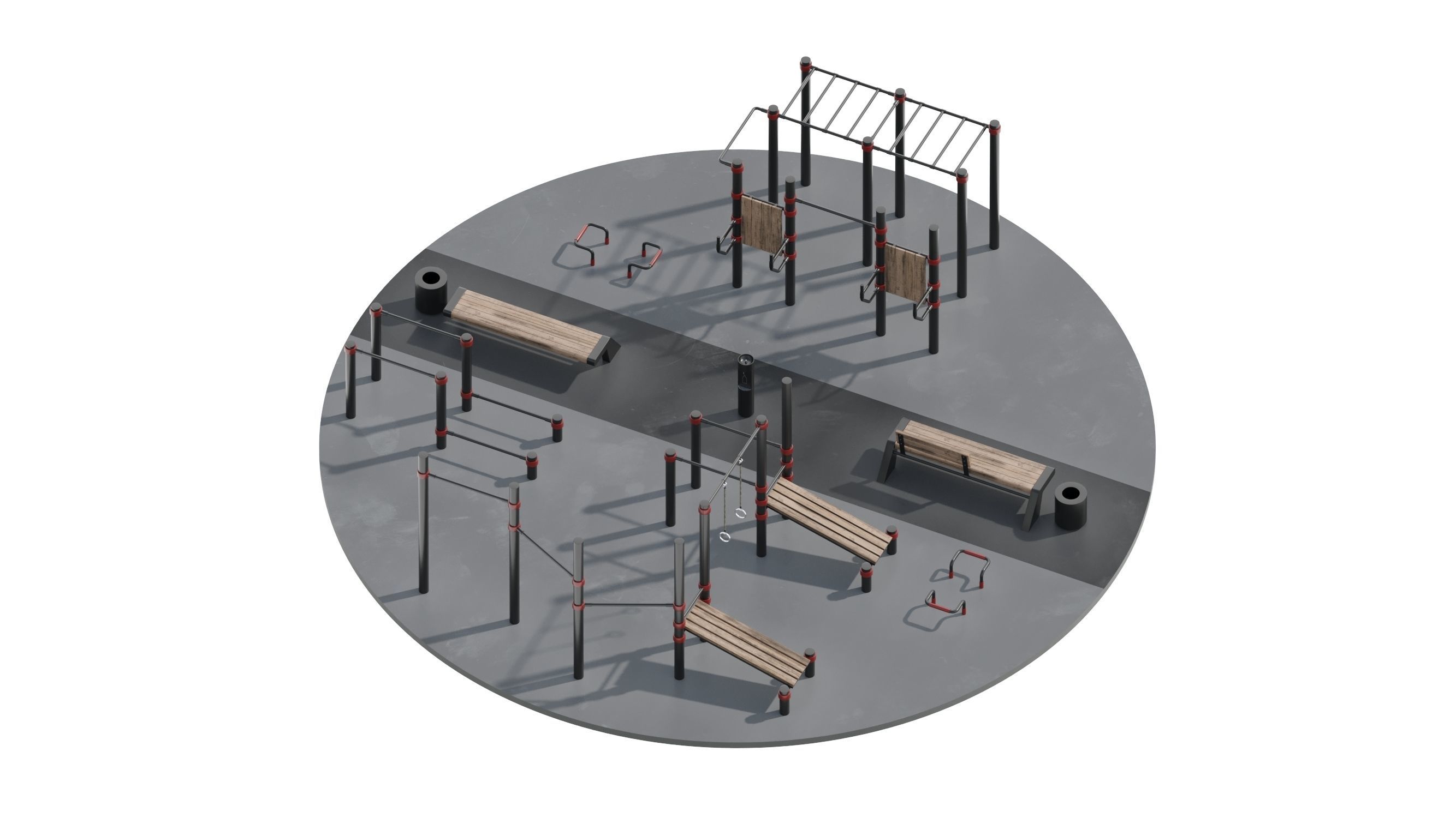 Workout Space 3D model_26