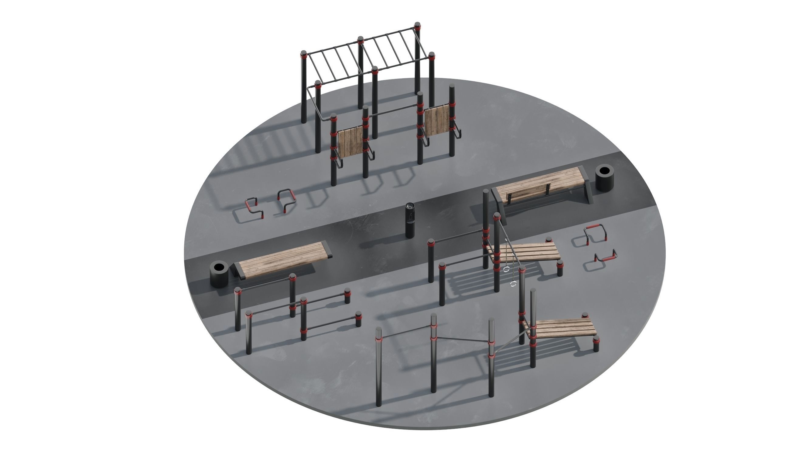 Workout Space 3D model_4