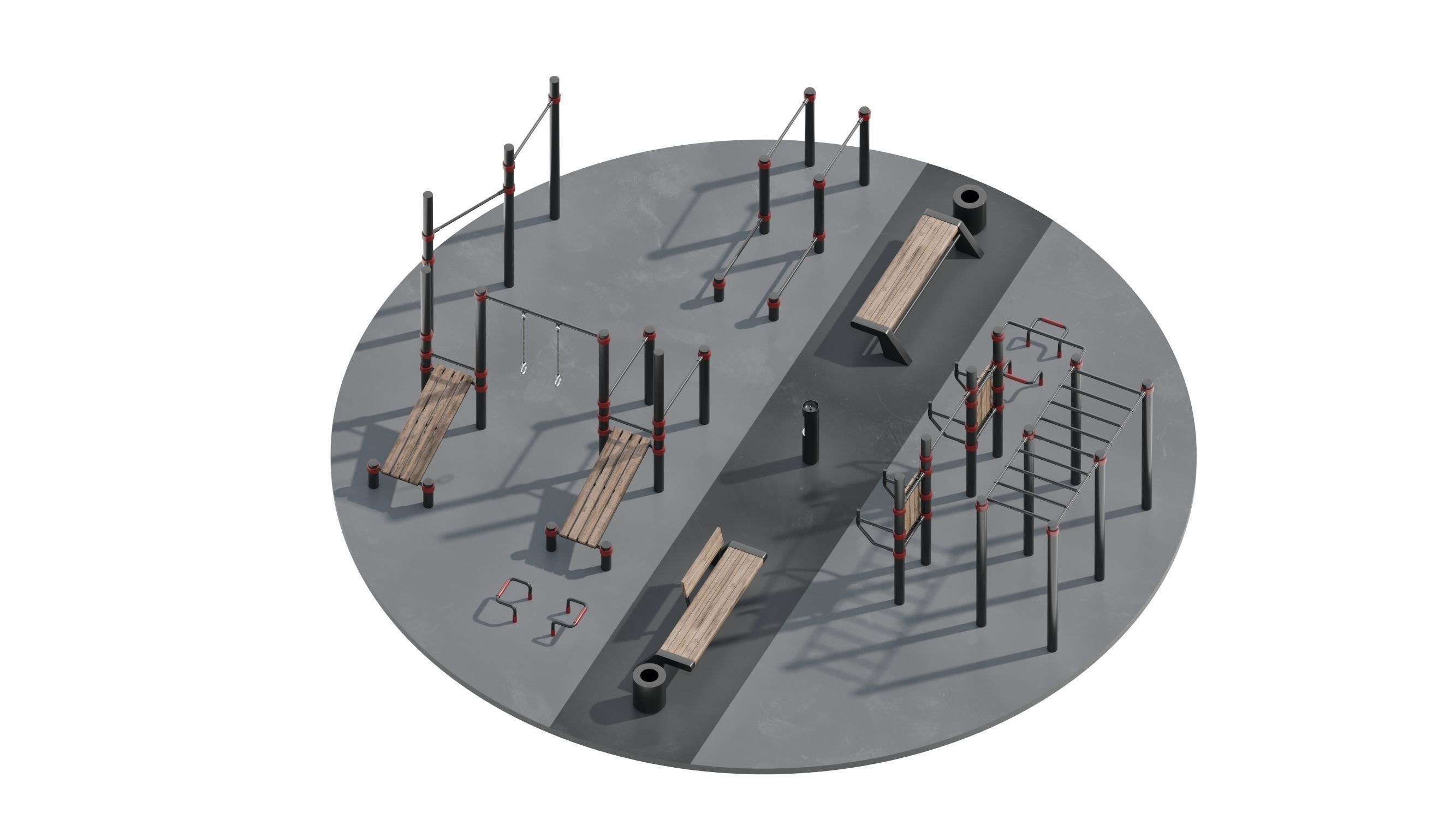 Workout Space 3D model_19