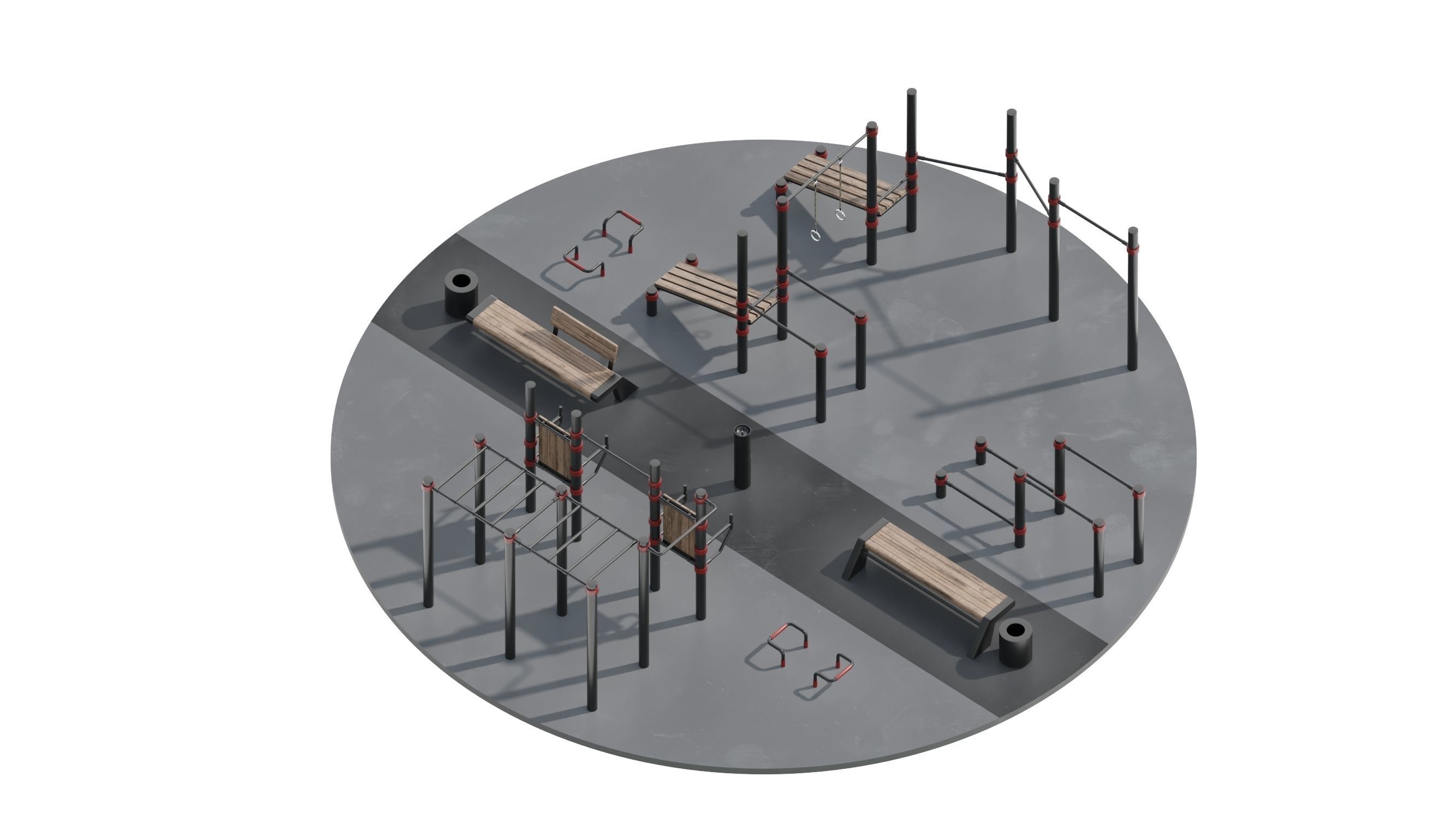 Workout Space 3D model_12