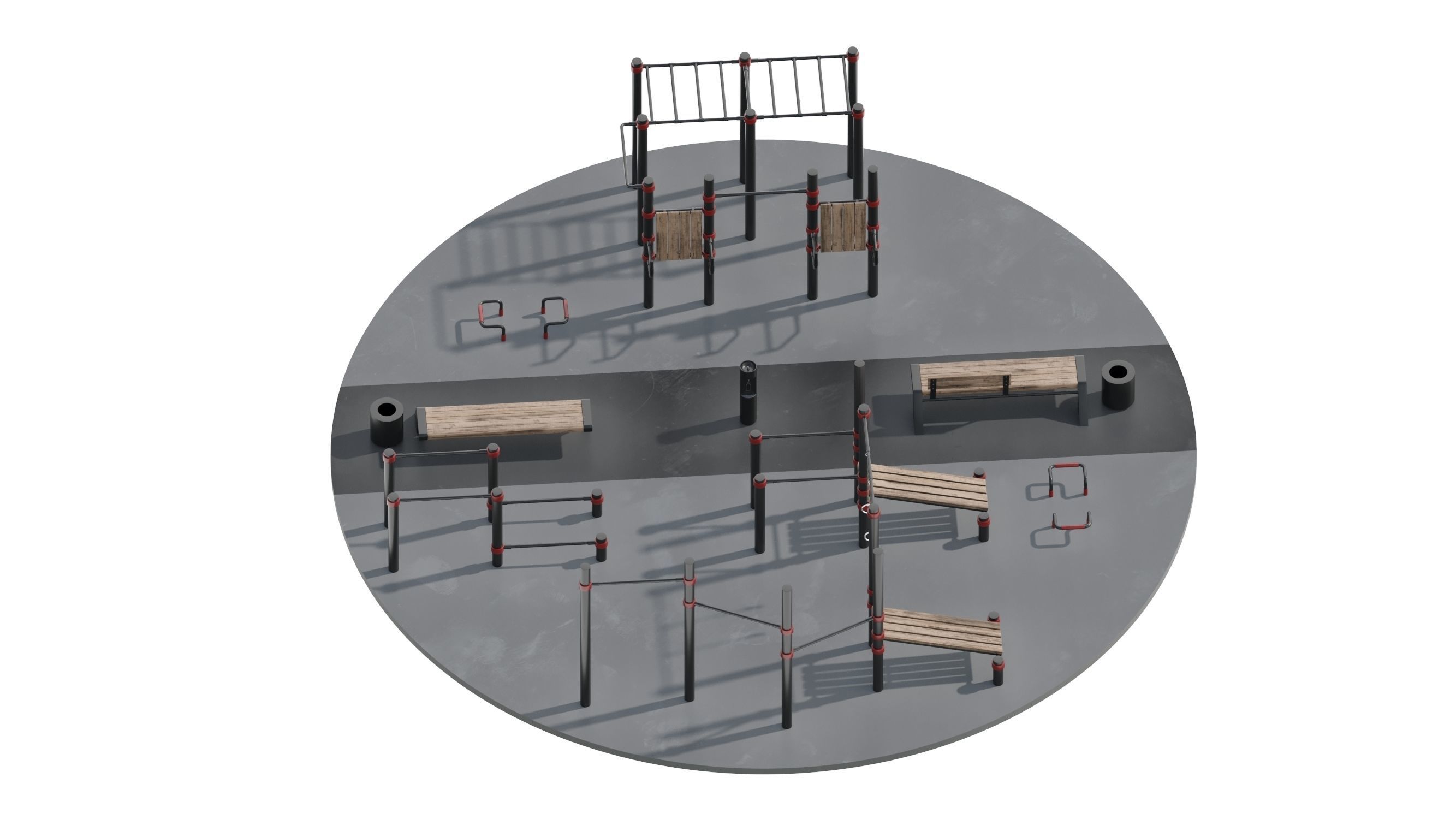 Workout Space 3D model_3