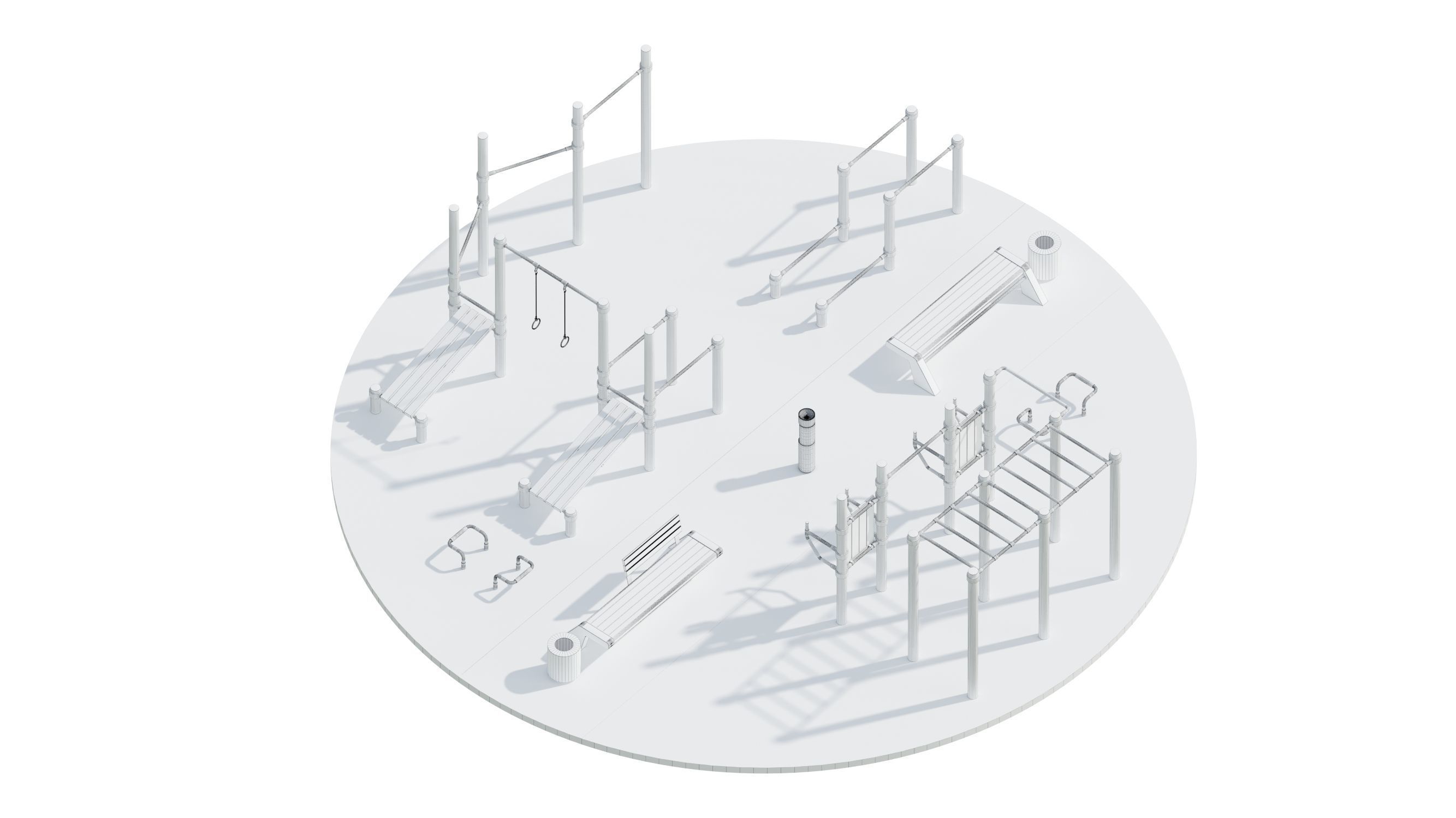 Workout Space 3D model_32