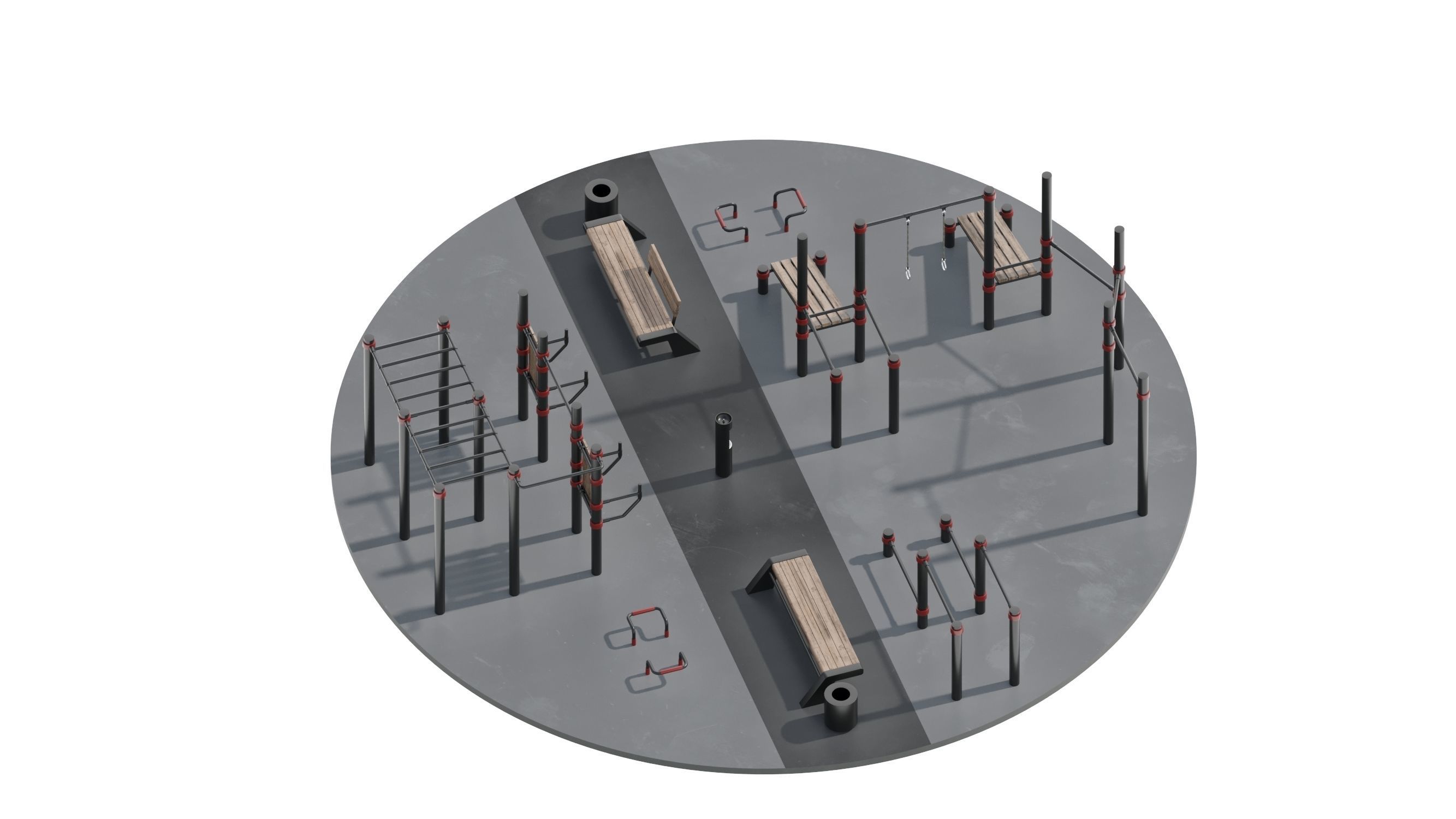 Workout Space 3D model_10