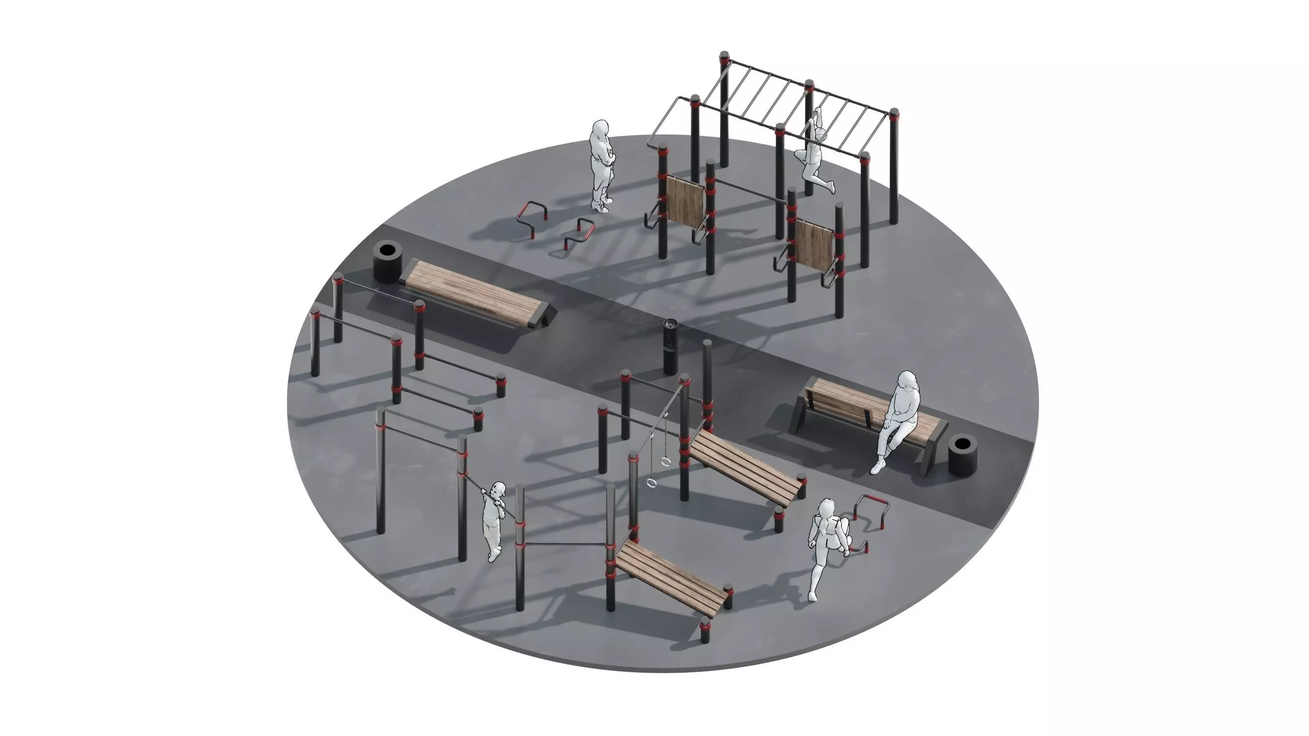 Workout Space 3D model_0