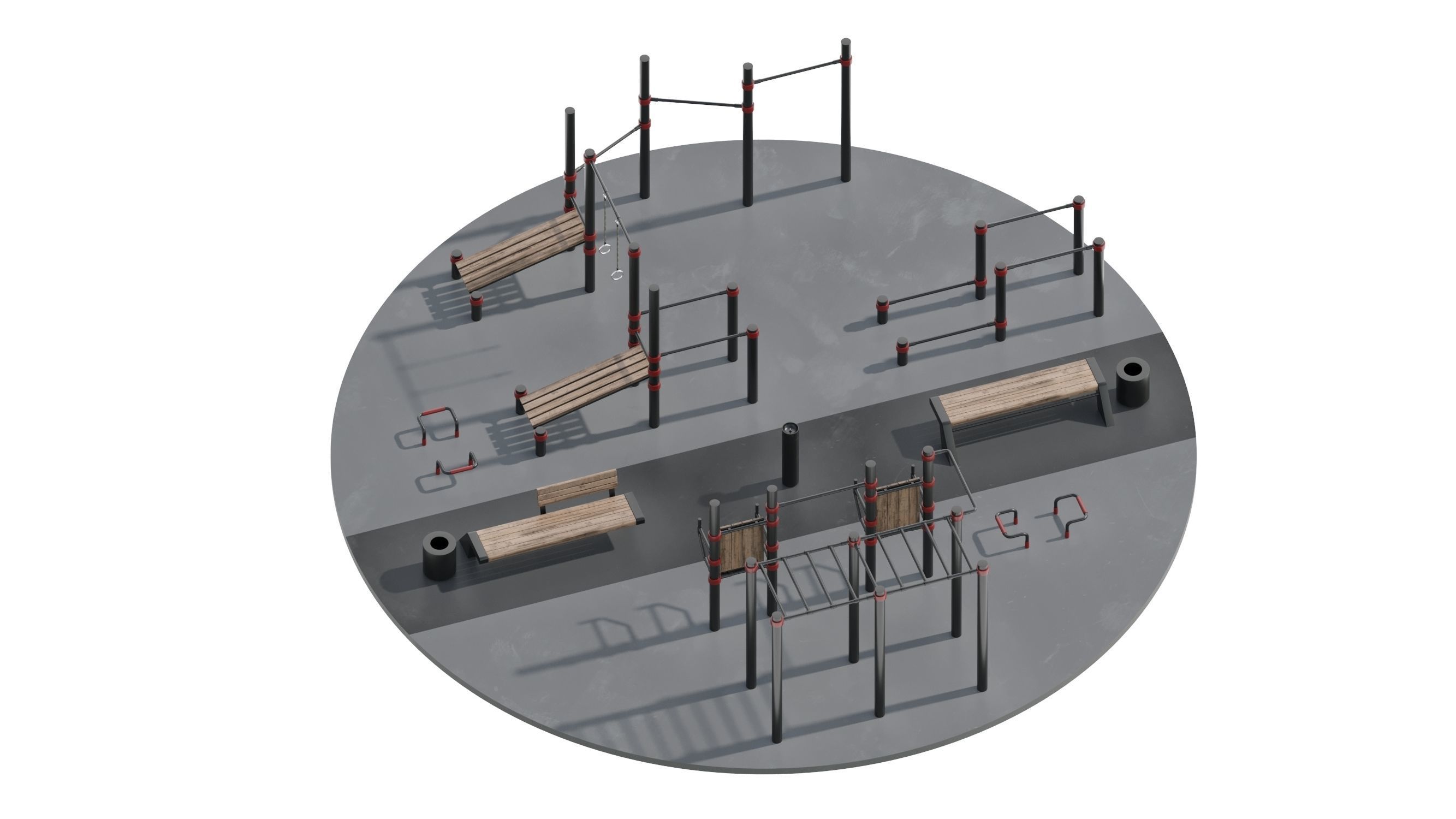 Workout Space 3D model_16