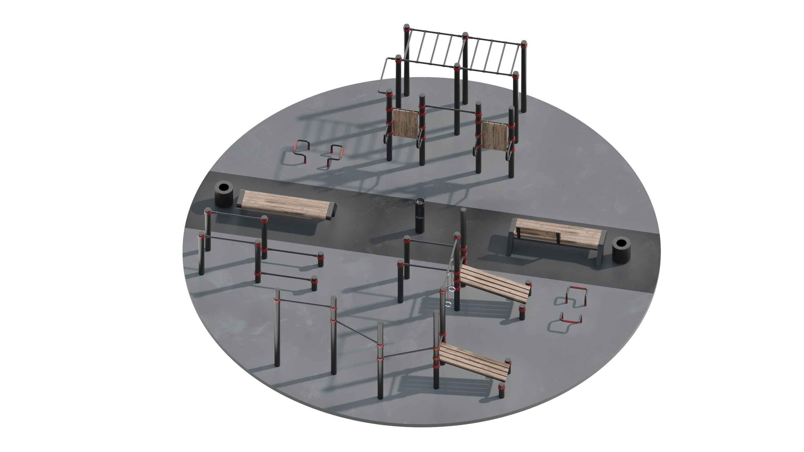Workout Space 3D model_2