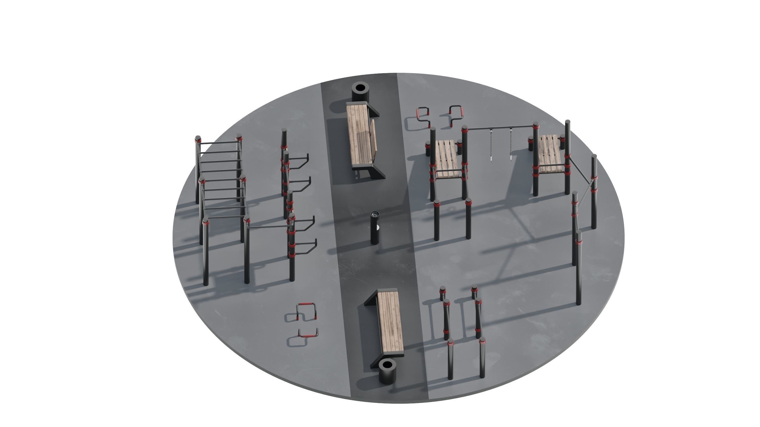 Workout Space 3D model_9