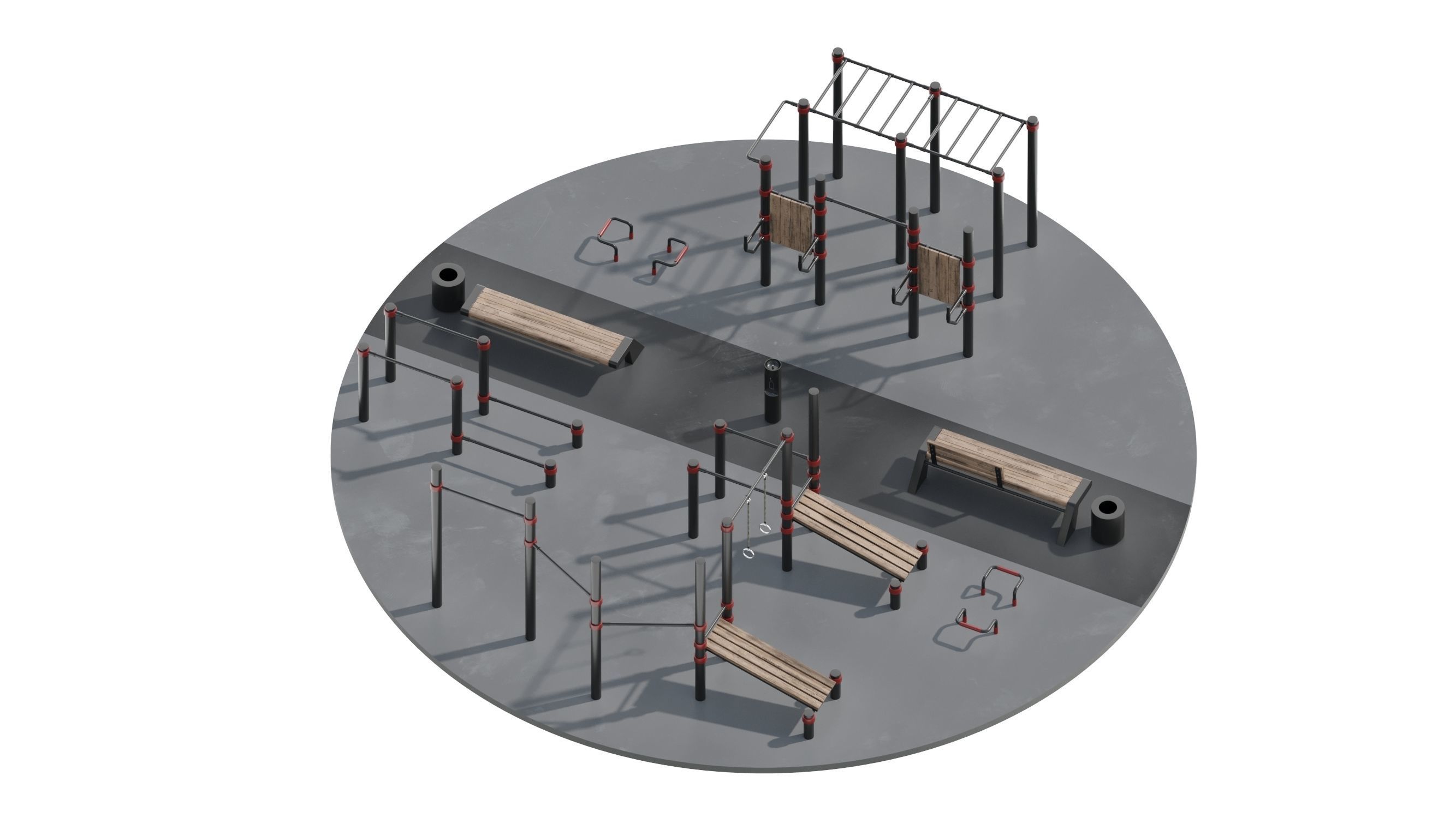 Workout Space 3D model_25