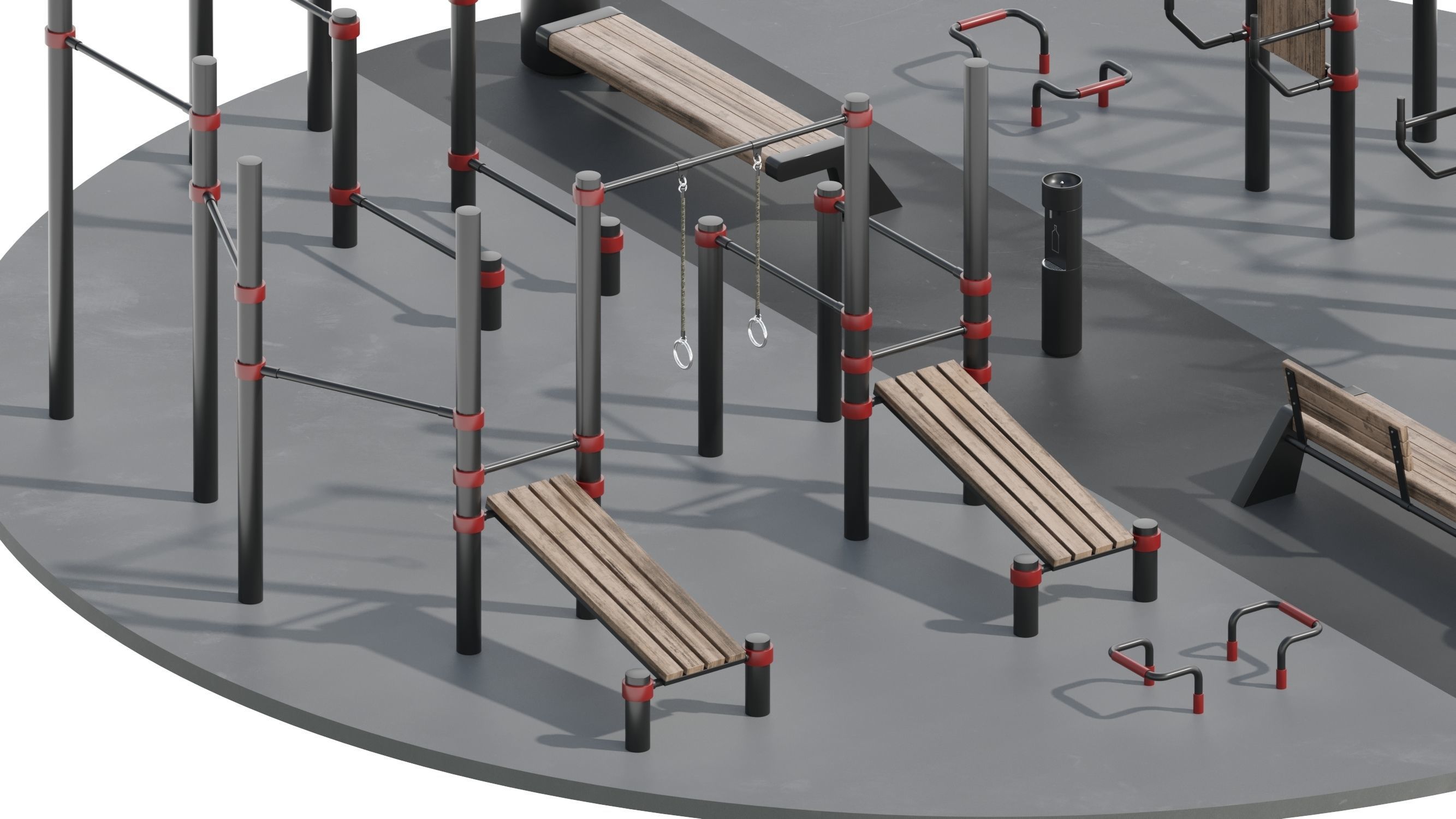 Workout Space 3D model_29