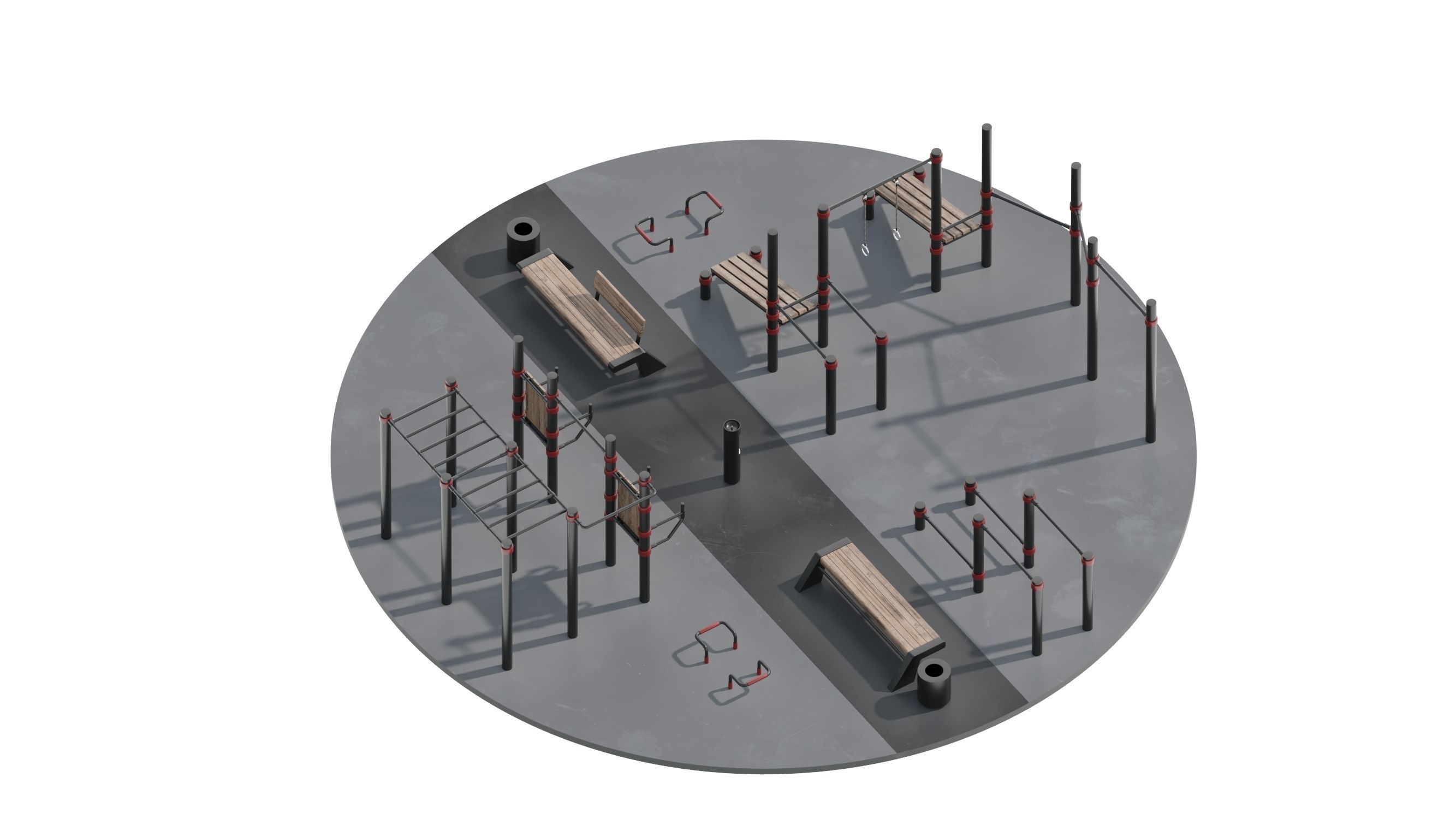 Workout Space 3D model_11