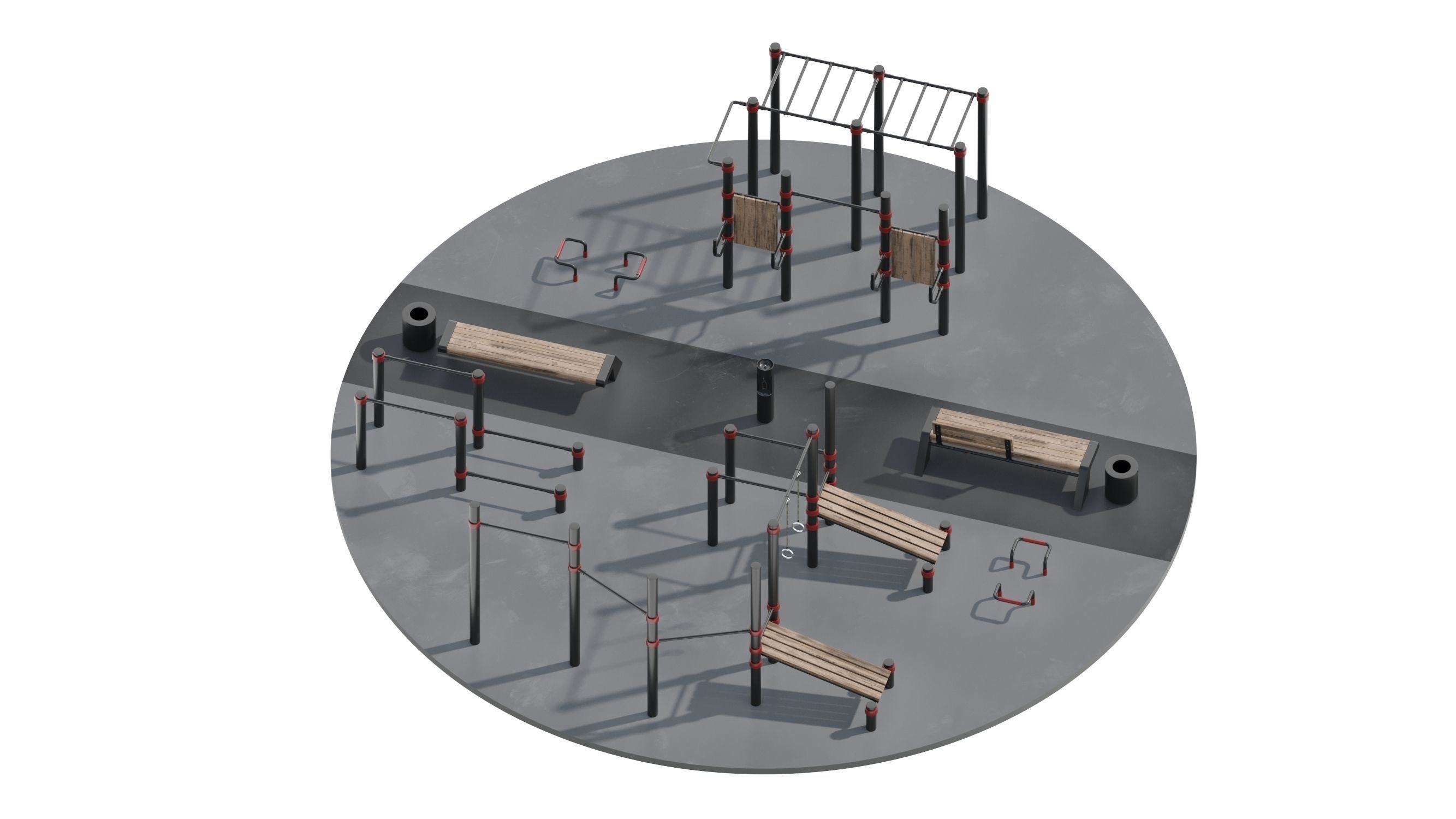 Workout Space 3D model_1