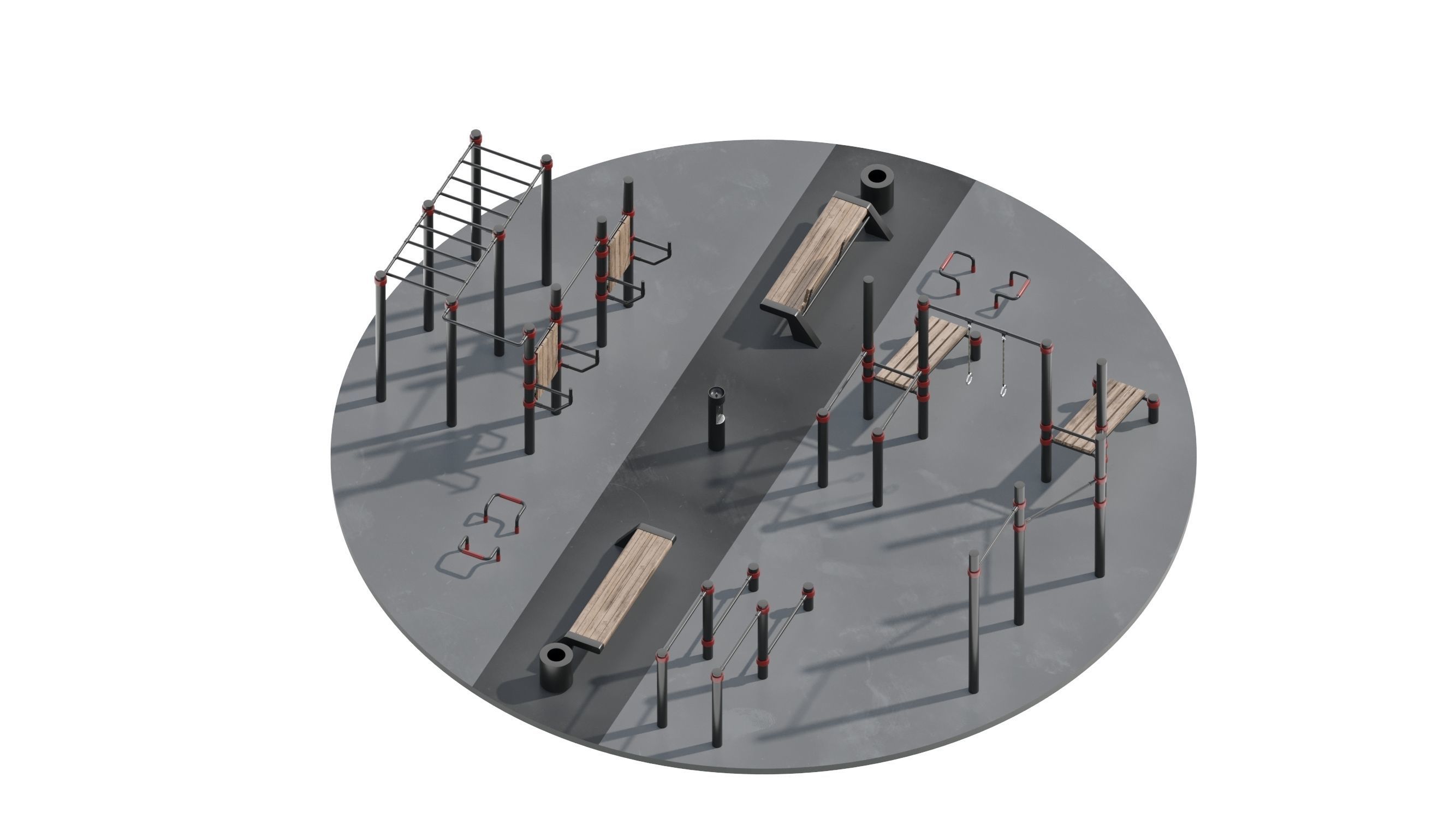 Workout Space 3D model_7