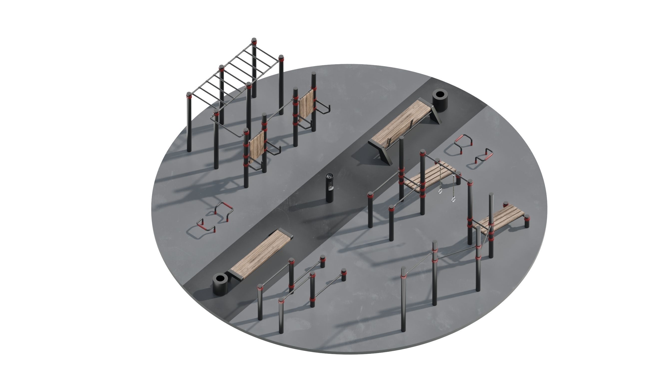 Workout Space 3D model_6